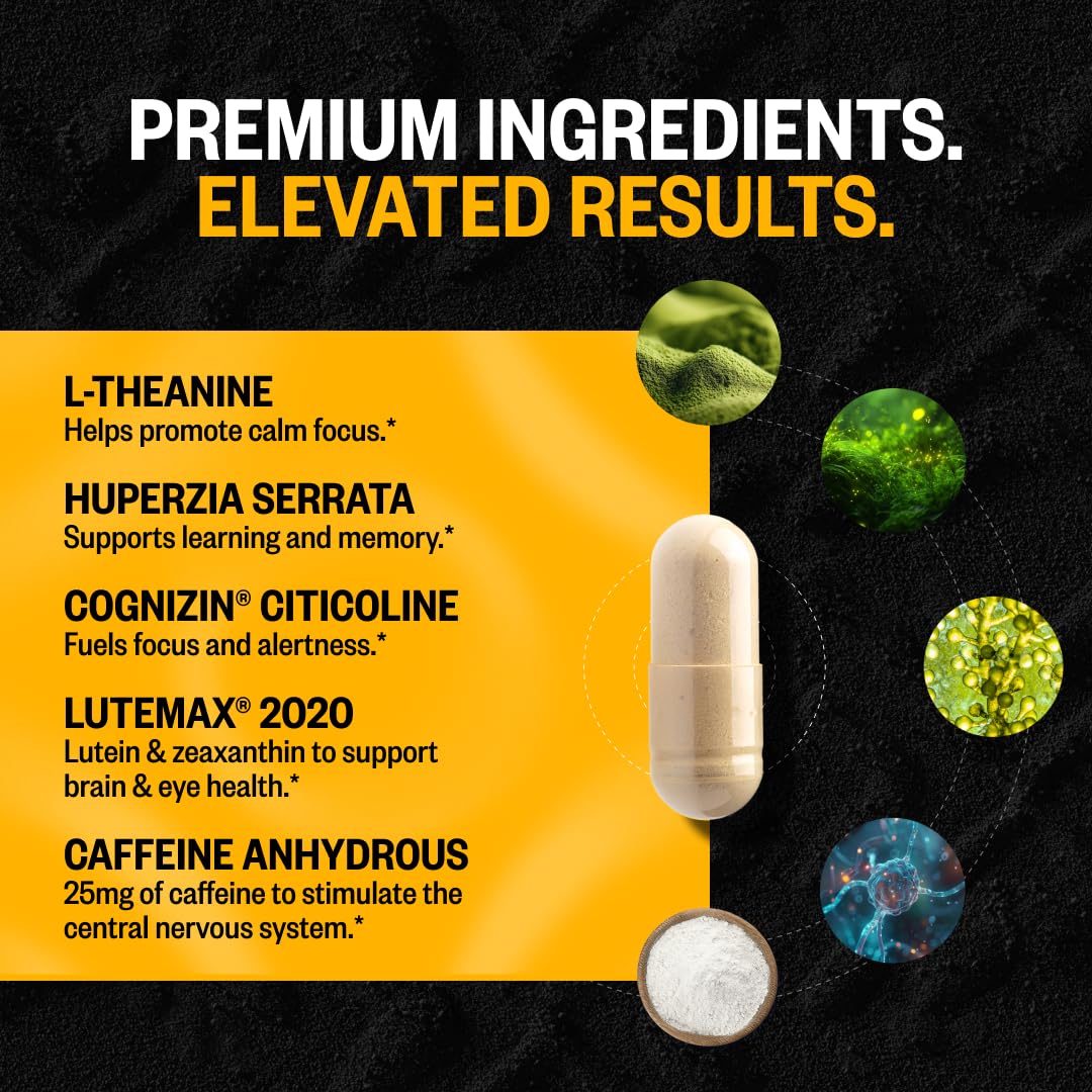 ONNIT Alpha Brain Black Label Capsules, IGEN Non-GMO Tested Citicoline Brain Supplement for Concentration and Memory, Lion’s Mane, Lutemax Lutein, L Theanine and Mucuna Pruriens, 80 Count ONNIT buy supplements canada