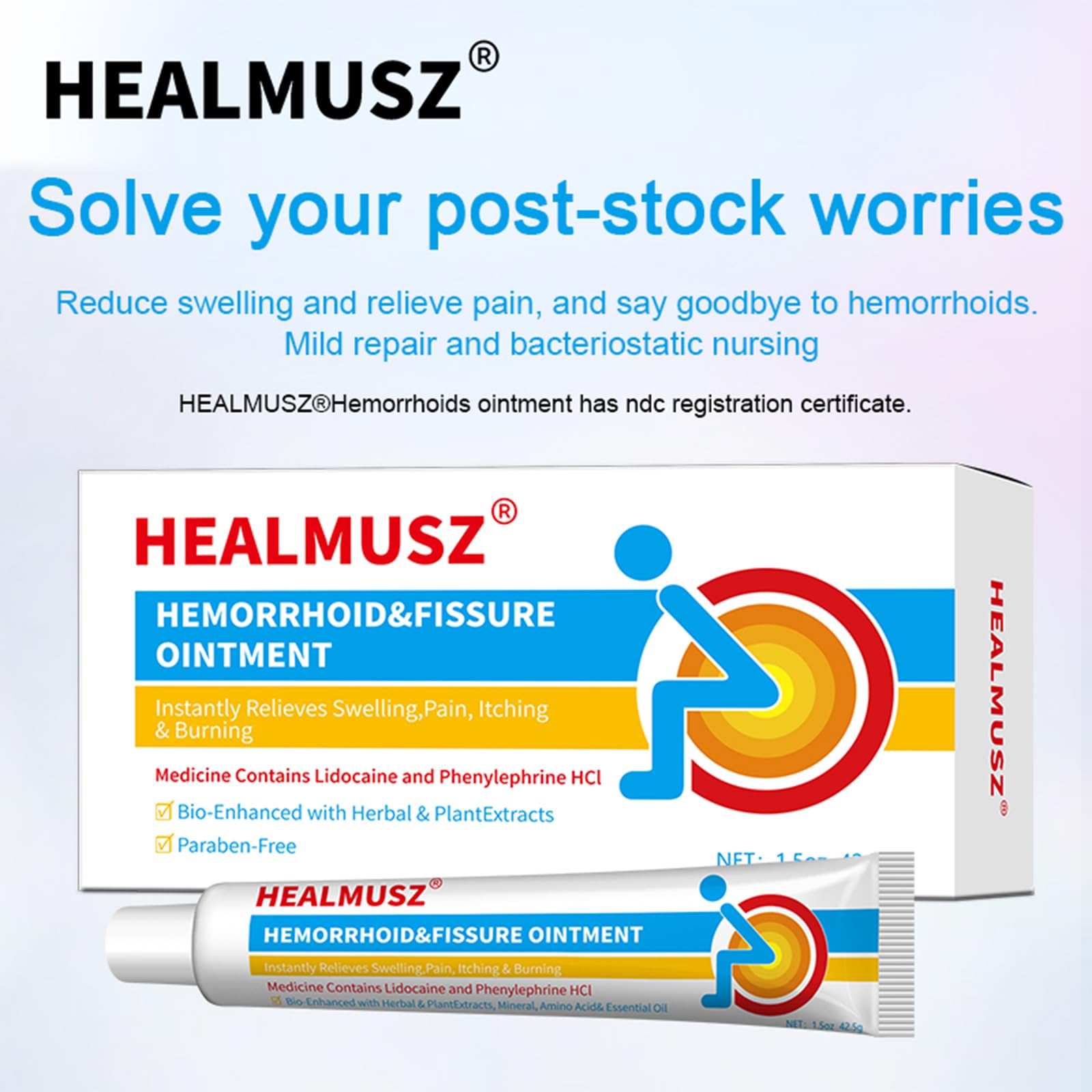 HEALMUSZ Hemorrhoid Fissure Ointment 1.5oz,Fast Relief for Pain, Swelling, Discomfort & Itching,Formulated with 4% Lidocaine and Phenylephrine HCI HEALMUSZ buy supplements canada
