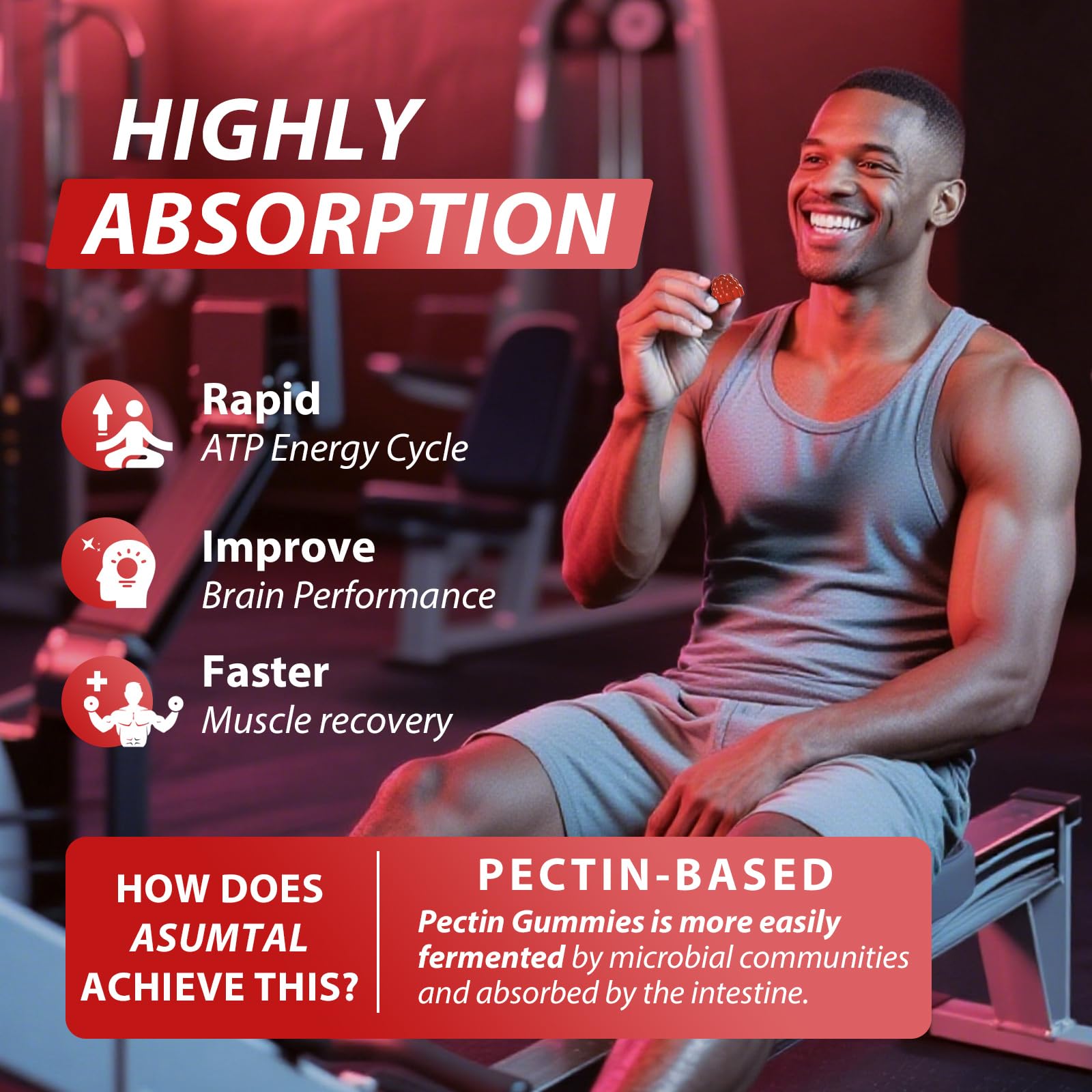 Asumtal Creatine Monohydrate Gummies for Men & Women, Creatine Monohydrate Supplement for Muscle Growth, Strength & Energy Support Asumtal buy supplements canada