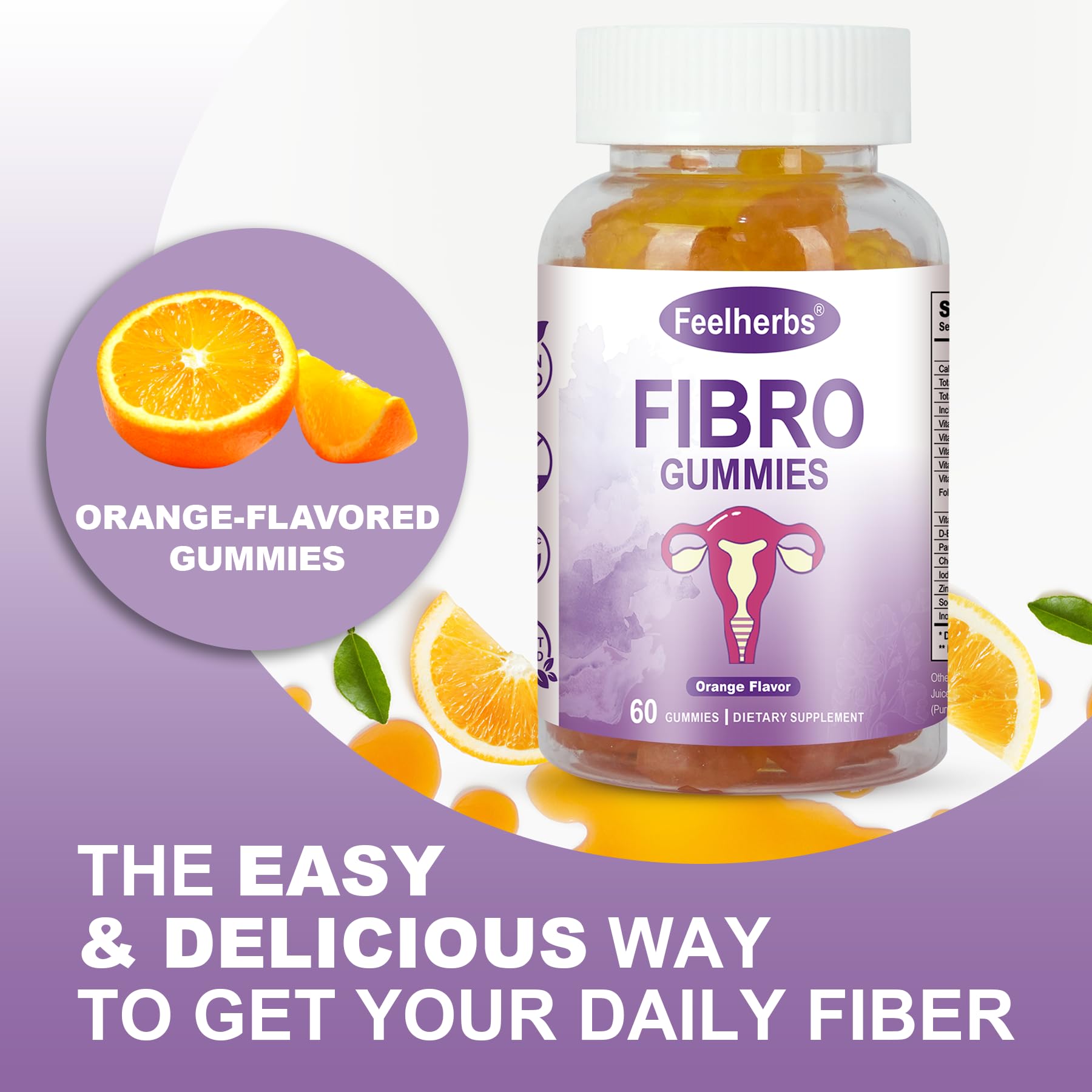 Feelherbs Fibro Gummies for Women, Pack of 2, Multivitamin Inositol Gummies with Inositol, Biotin, Vitamins A, C, D3, E, B6, B12, 60 Gummies Per Bottle Feelherbs buy supplements canada