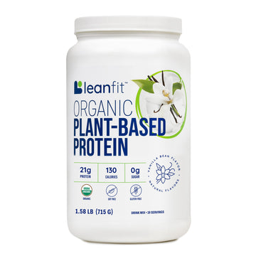LeanFit Organic Plant-Based Protein, Natural Vanilla Flavor, 21g Vegan Protein, 19 Servings LeanFit buy supplements canada
