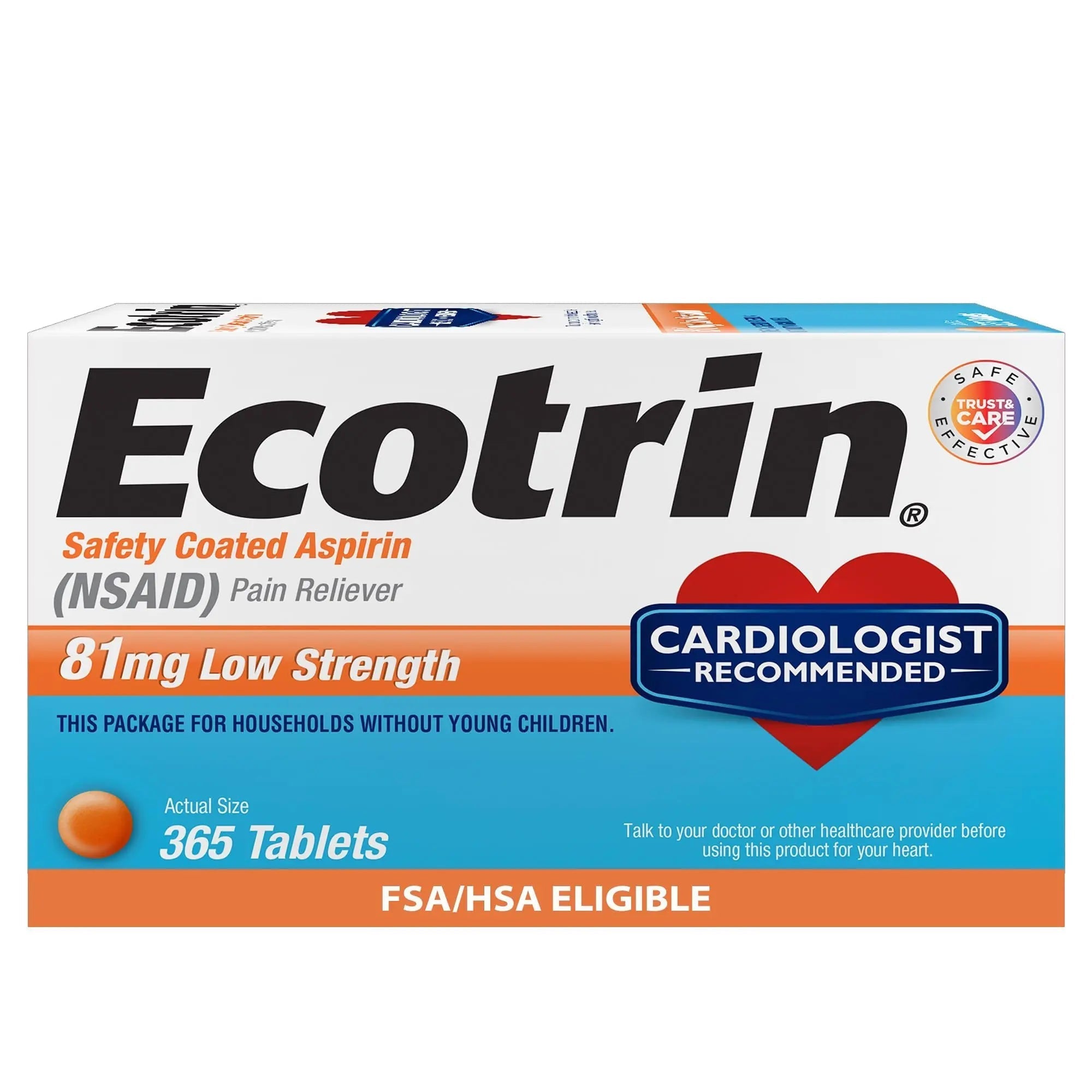 Ecotrin Low Strength Aspirin Arthritis Pain Relief, Safety Coated 81mg Aspirin Tablets for Arthritis, Toothache & Headache Relief, 365 Count Ecotrin buy supplements canada