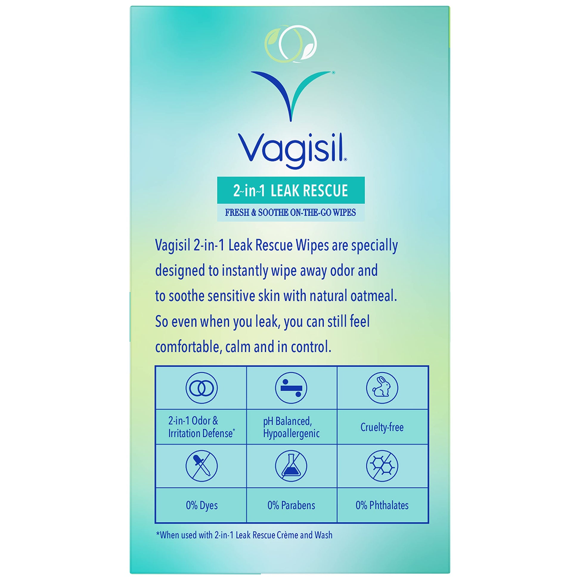 Vagisil 2-in-1 Leak Rescue Intimate Feminine Wipes for Women, Gynecologist Tested Vagisil buy supplements canada