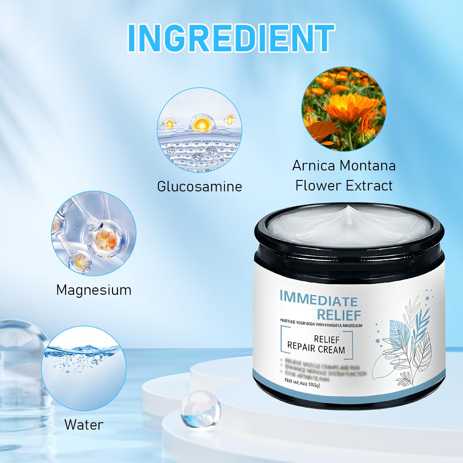 Magnesium Cream, 2025 New Upgraded Magnesium Gel for Back, Neck, Hands, Knees-50g (2 Bottle) Diinou buy supplements canada