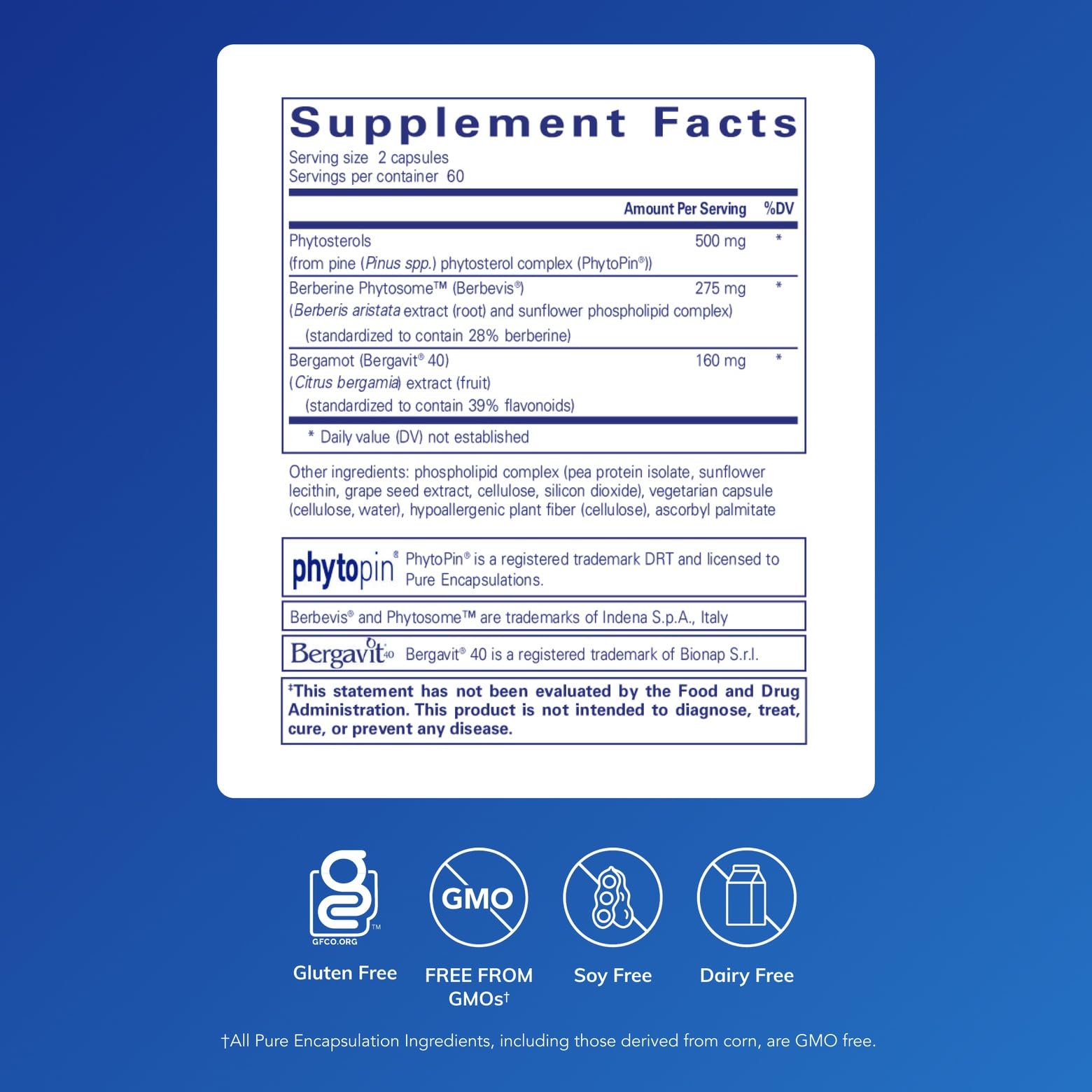 Pure Encapsulations CholestePure Plus 120's - Supports Lipid Metabolism & Heart Health* - Berberine Supplement - with Citrus Bergamot - Gluten Free & Non-GMO - 120 Capsules Pure Encapsulations buy supplements canada