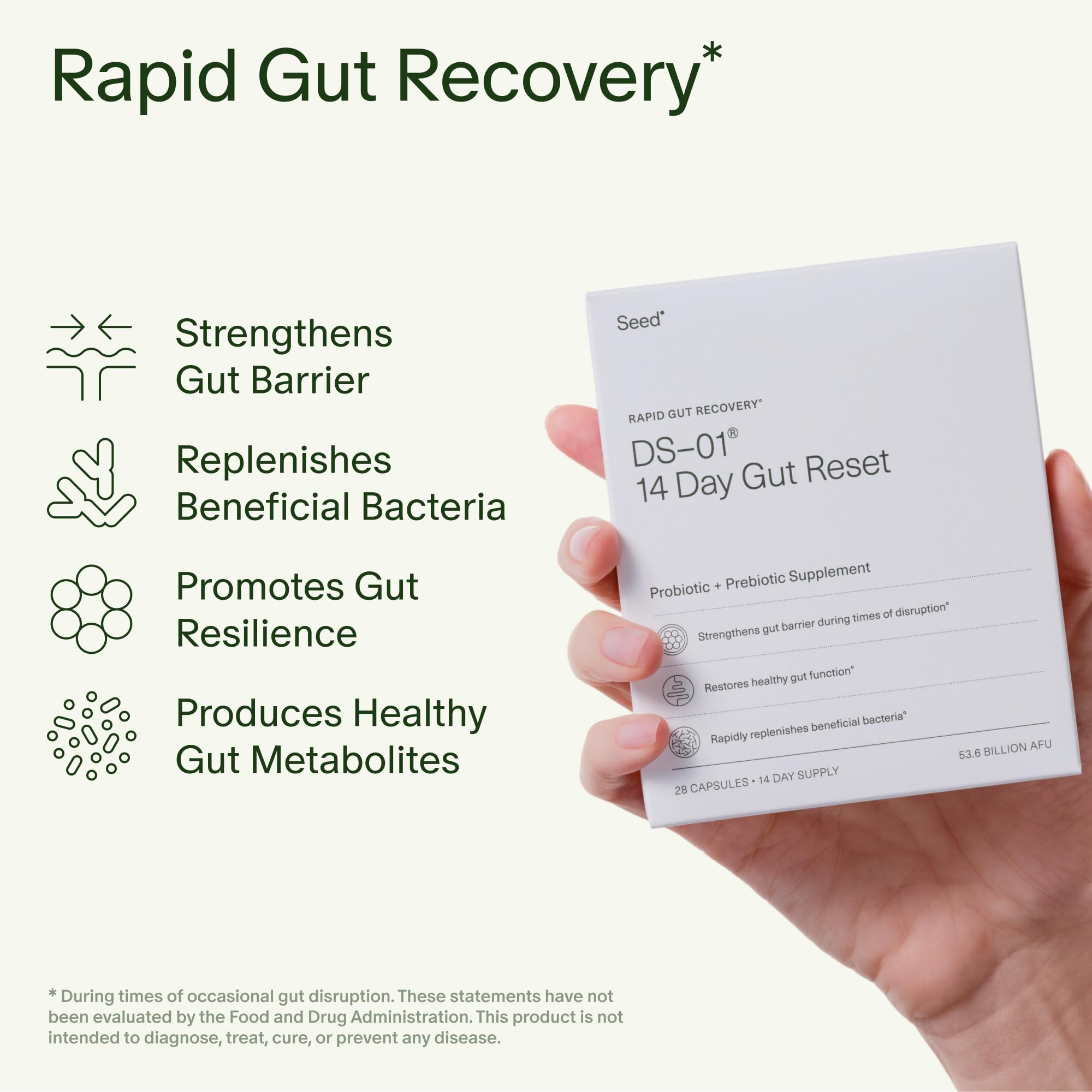 Seed 14 Day Gut Reset - Prebiotic and Probiotic for Women & Men - Digestive Health, Gut Health, Rapid Gut Recovery, Bloating & Constipation Relief - Vegan & Shelf-Stable - 28 Capsules (14-Day Supply) Visit the Seed Store buy supplements canada