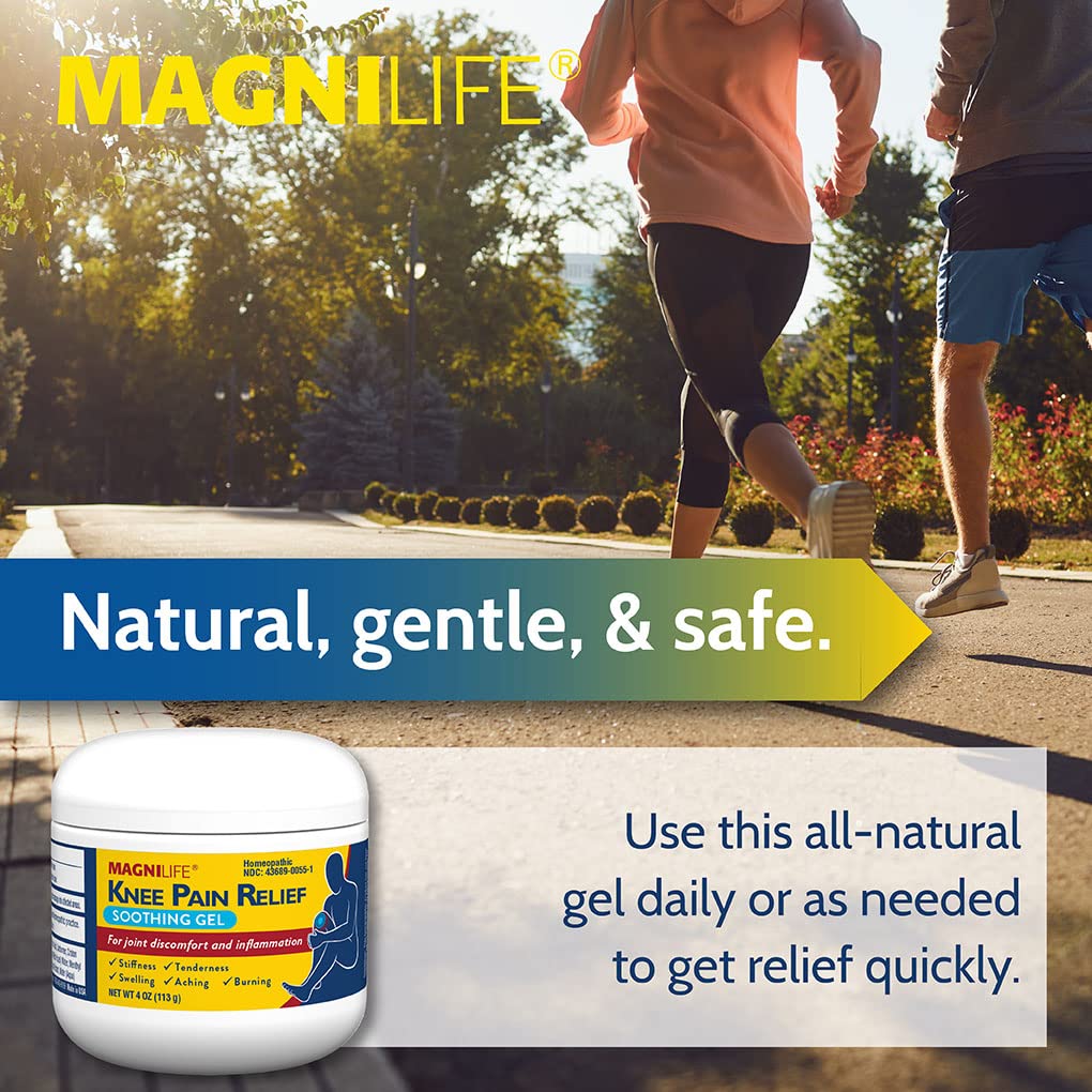 MagniLife Knee Pain Relief Gel (4 oz), Arnica-Based Gel for Joint Pain, Knee Stiffness & Swelling, Non-Greasy, No Staining, Massage-in Formula for Daily Knee Support & Comfort MagniLife buy supplements canada