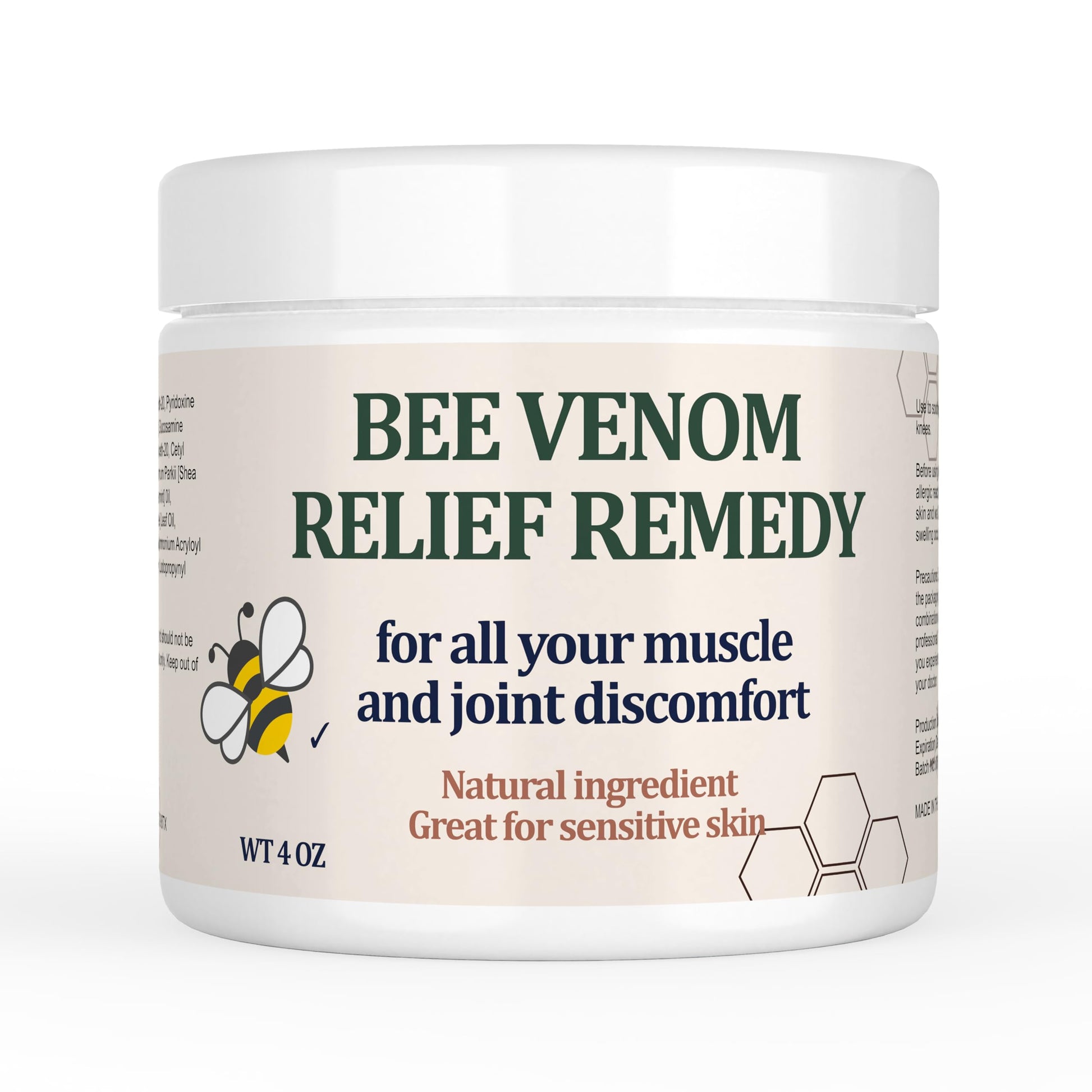 Natural Organic Bee Venom Muscle & Joint Cream, Extra Effective Muscle & Joint Care, for Neck, Hand, Feet, Knee, Muscles, Shoulder, Wrist, Elbow, Ankle, Foot Aches, Arnica, Vitamin B6 KOKOMAANE buy supplements canada