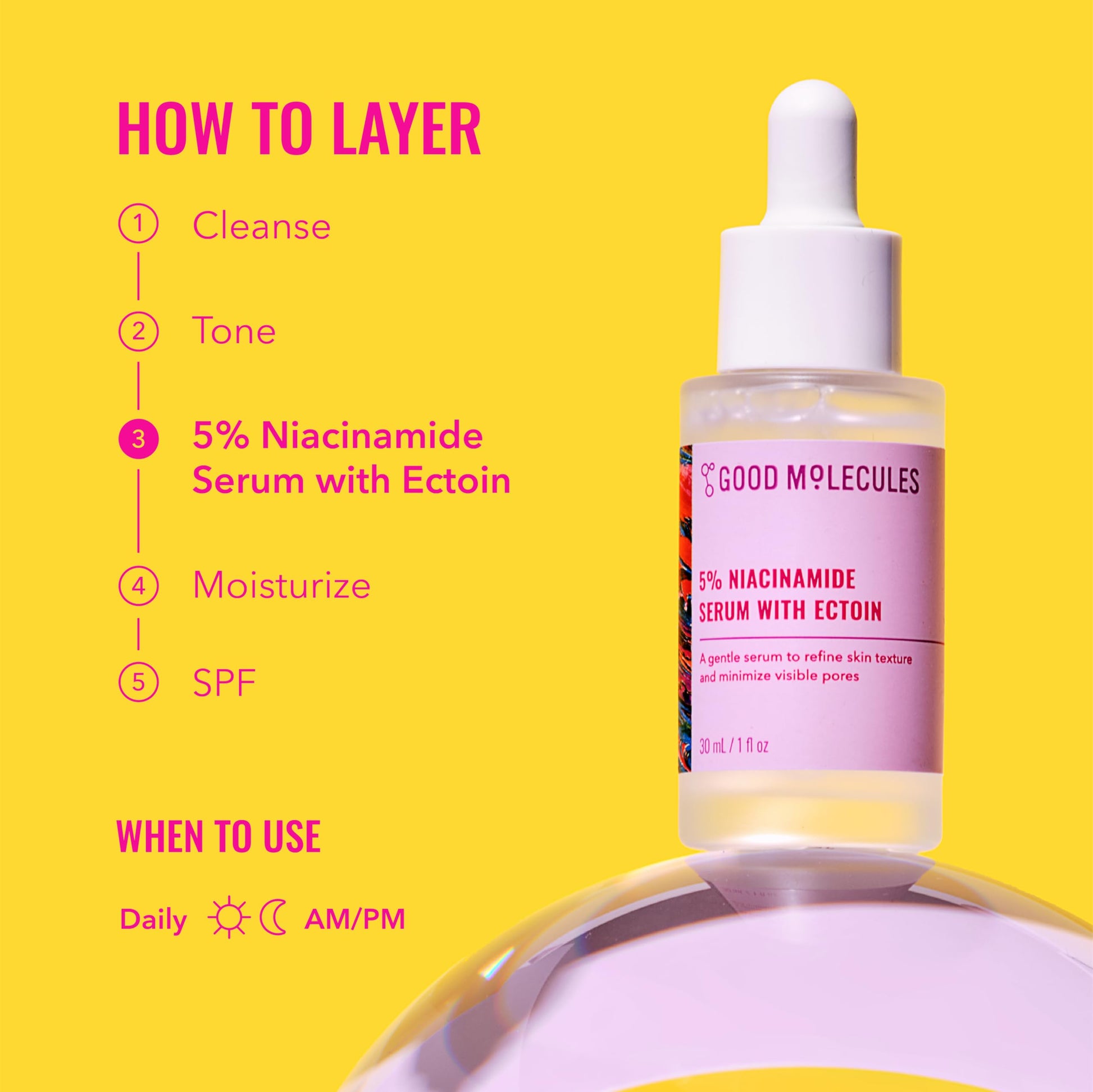 Good Molecules 5% Niacinamide Serum with Ectoin - Ultra Hydrating Serum to Target Enlarged Pores and Blemishes Good Molecules buy supplements canada