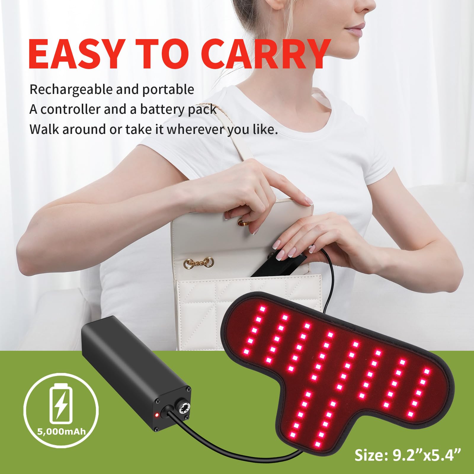 Rechargeable Red Light Therapy Neck Shoulder, Infrared Light Therapy for Body Pain Relief, Portable Red Light EnjoYield buy supplements canada