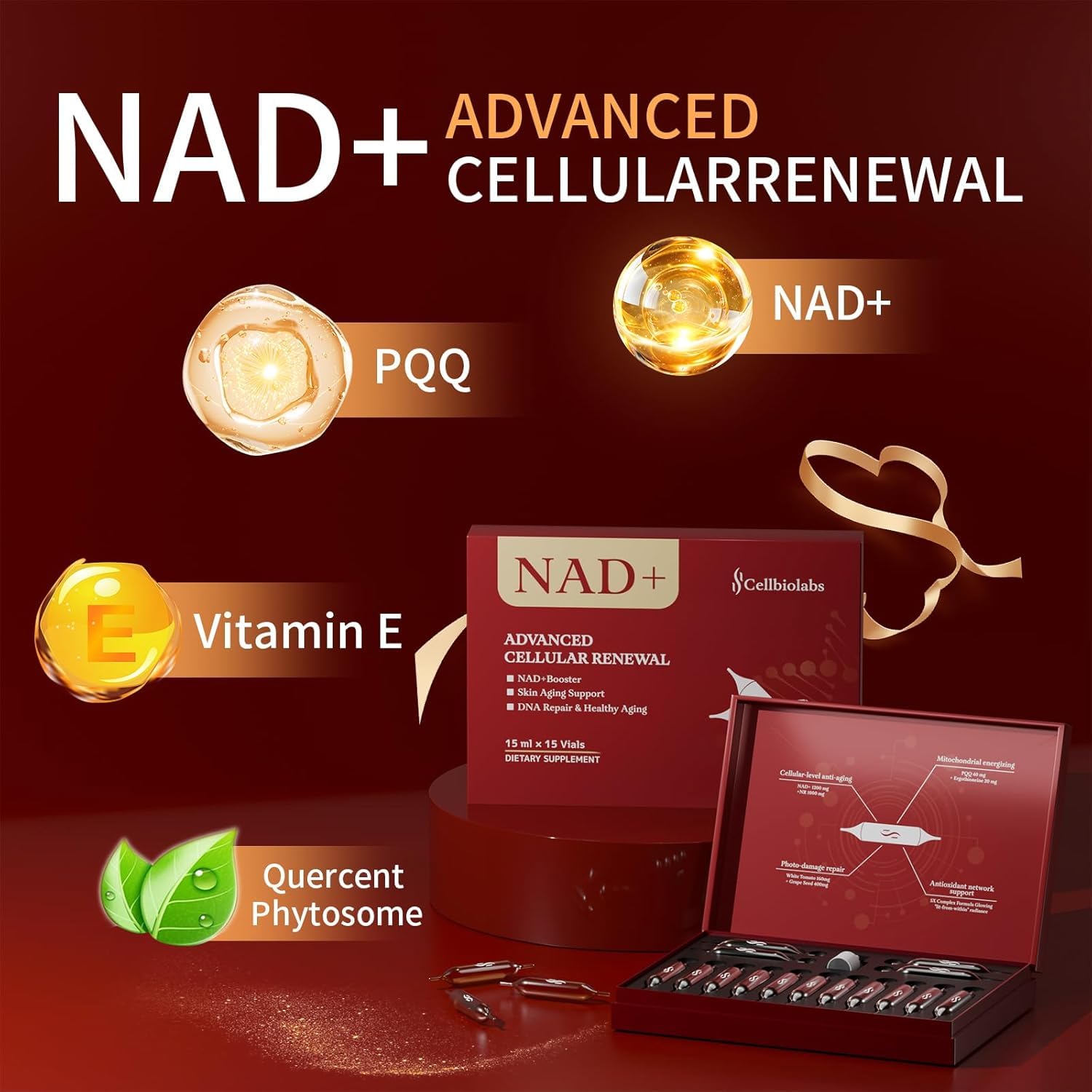 Cellbiolabs NAD Liquid Supplement 1200mg – Advanced Cellular Energy & Renewal Support – Fast-Absorbing NAD Formula for Focus, Vitality & Daily Wellness – Clean Natural Flavor, 15 Servings Cellbiolabs buy supplements canada