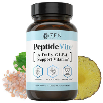 Zen Nutrients PeptideVite GLP-1 Support Vitamin for Gut Health with Probiotics, Bromelain, Chromium Picolinate & Organic Ginger (60 Capsules) Zen Nutrients buy supplements canada