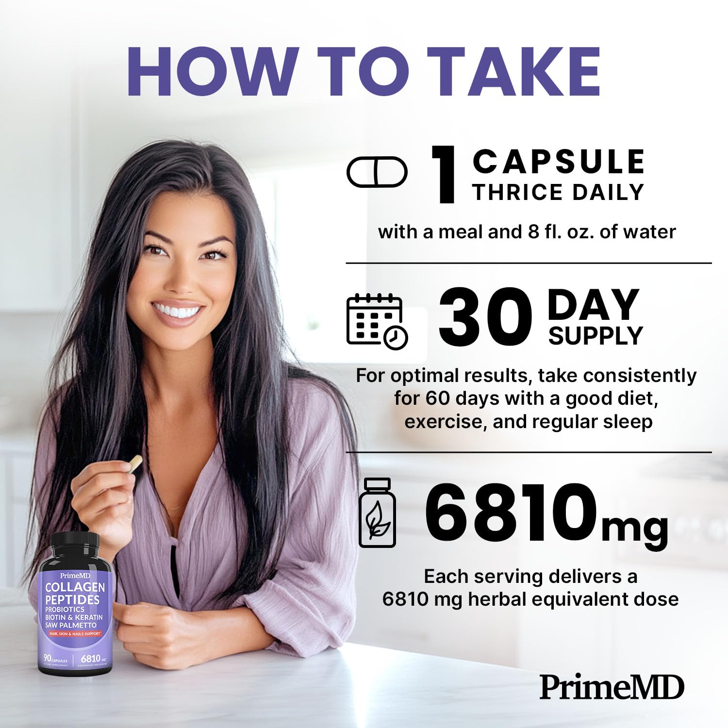 27-in-1 Hair Skin and Nails Vitamins (6810mg) with Biotin 10000mcg - Collagen Supplements for Men and Women - Keratin Supplements with Probiotics PrimeMD buy supplements canada