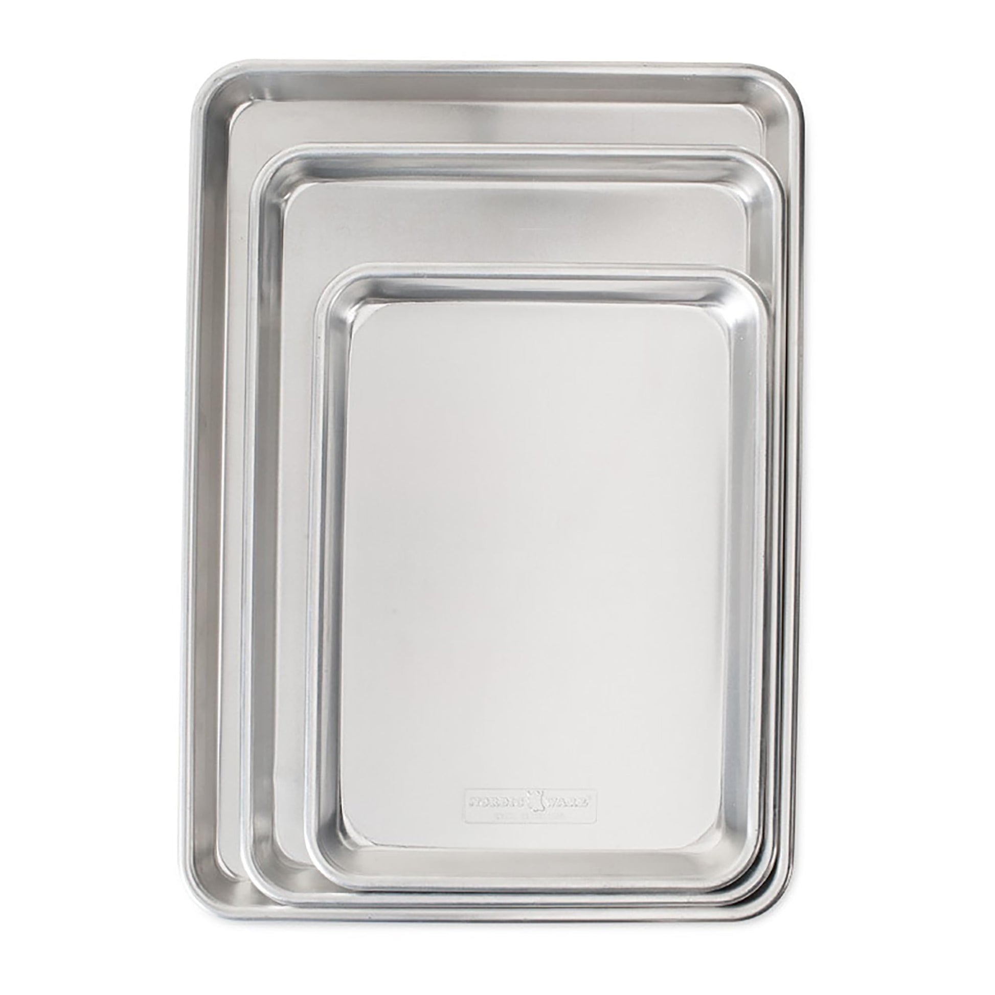 Nordic Ware Naturals 3 Piece Set - USA Made Aluminum Commercial Quality Sheet Pan for Baking or Roasting, Encapsulated Galvanized Steel Rim Prevents Warping; Half Sheet, Jelly Roll and Quarter Sheet Nordic Ware buy supplements canada