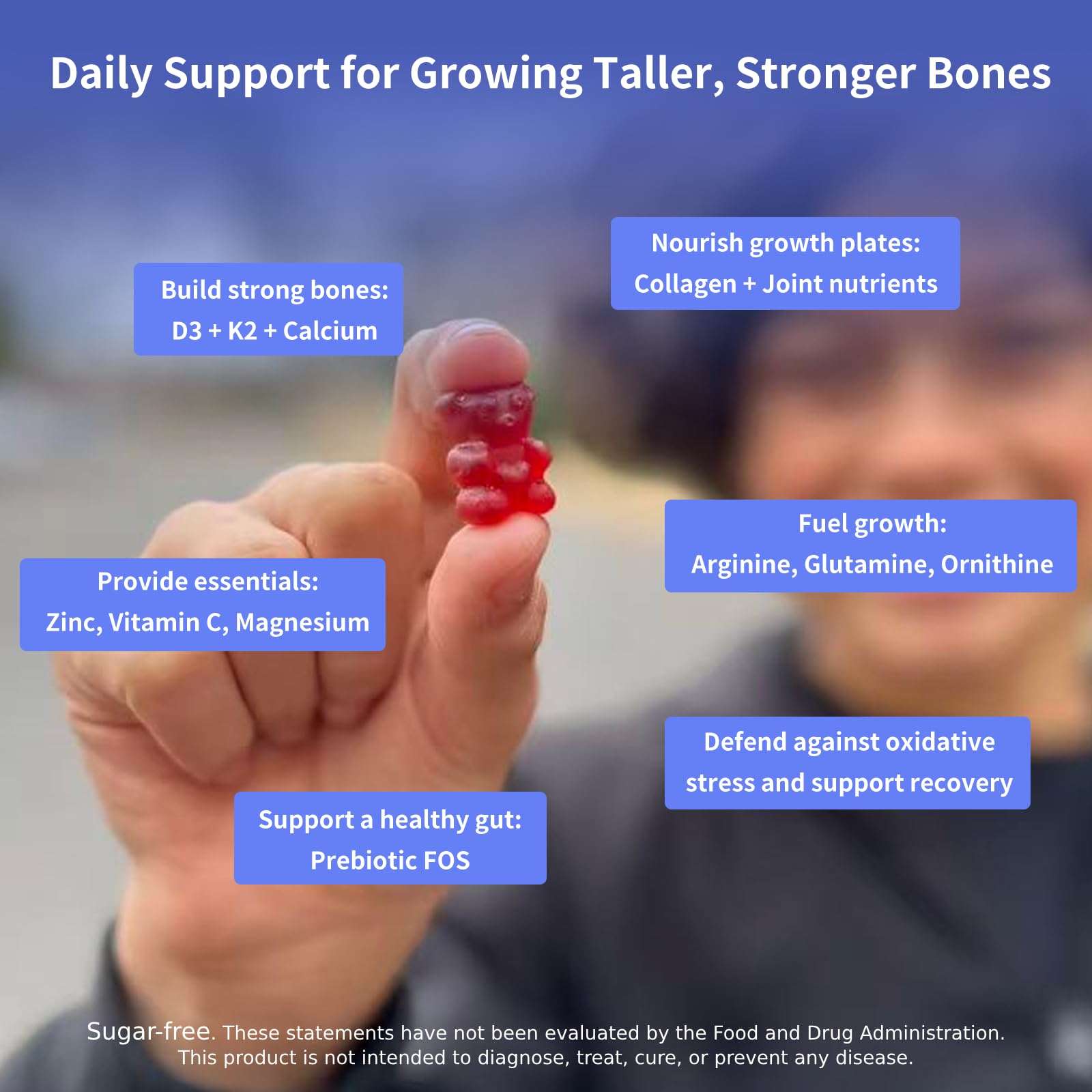 Height Growth Gummies for Kids & Teens – Sugar Free – Calcium, Prebiotic FOS, Magnesium, Vitamin D3, K2, Zinc, Ashwagandha – Bone Strength, Gut Health & Height Support Multivitamin – Strawberry Flavor CheeryLeaf buy supplements canada
