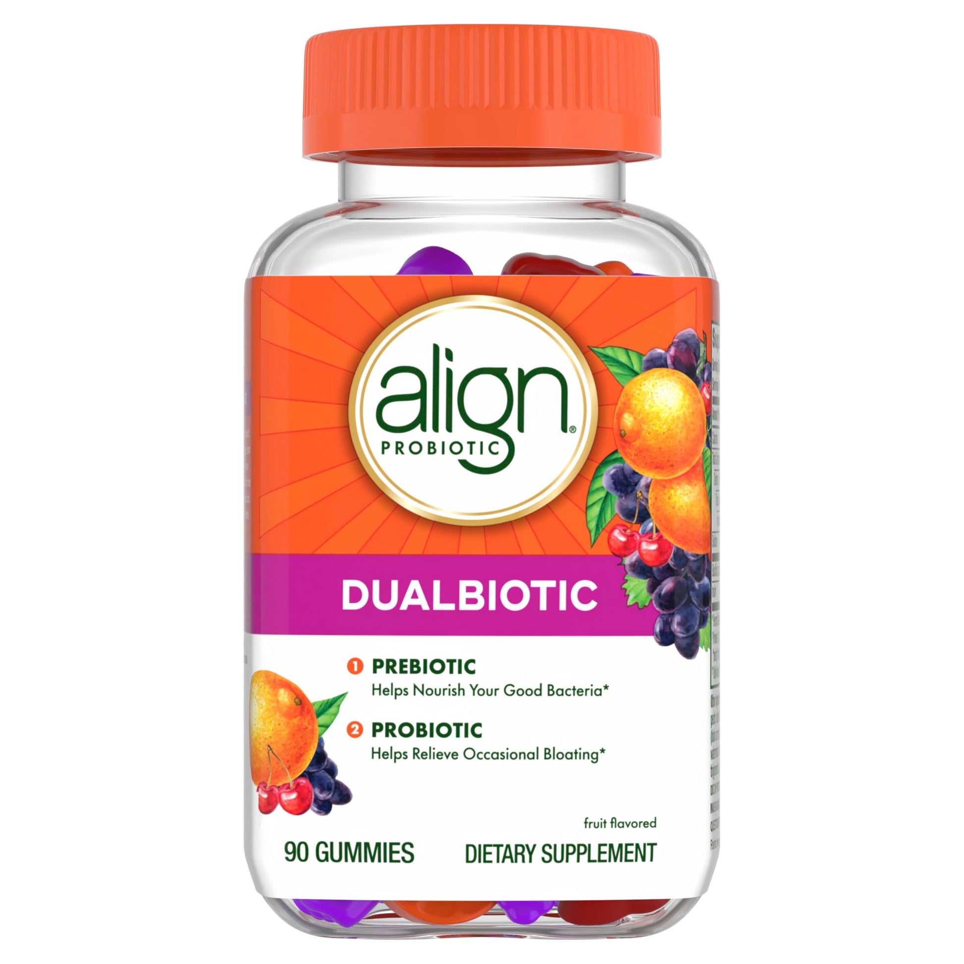 Align Dualbiotic, Prebiotics and Probiotics for Women and Men, Probiotics for Digestive Health, Prebiotics Help Nourish Good Bacteria, Natural Fruit Flavors Align buy supplements canada