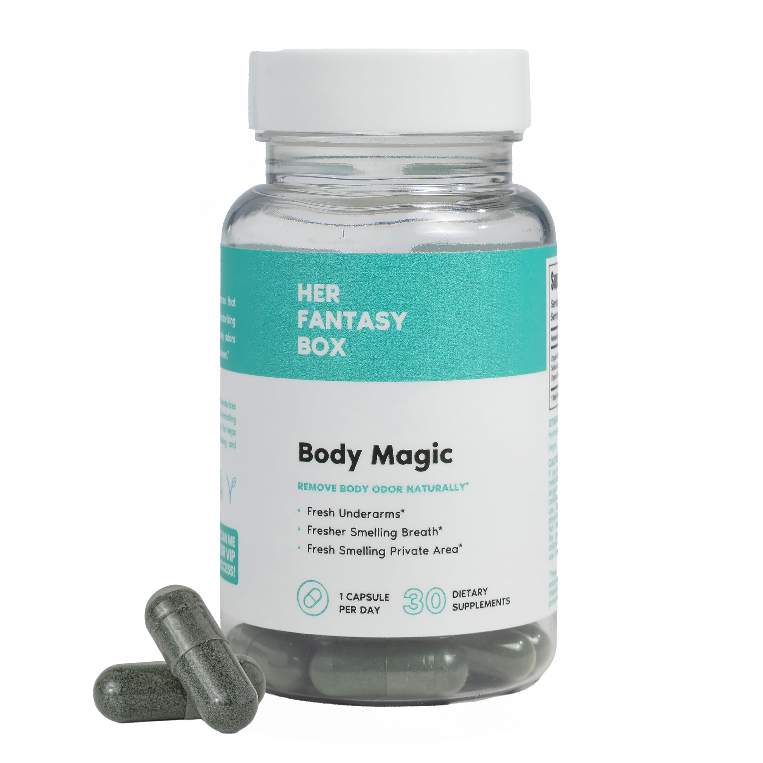 Her Fantasy Box | Body Magic | Chlorophyll Capsules - 30 Vegan Capsules for Detox, Digestion, Gut Health, Skin Support Her Fantasy Box buy supplements canada