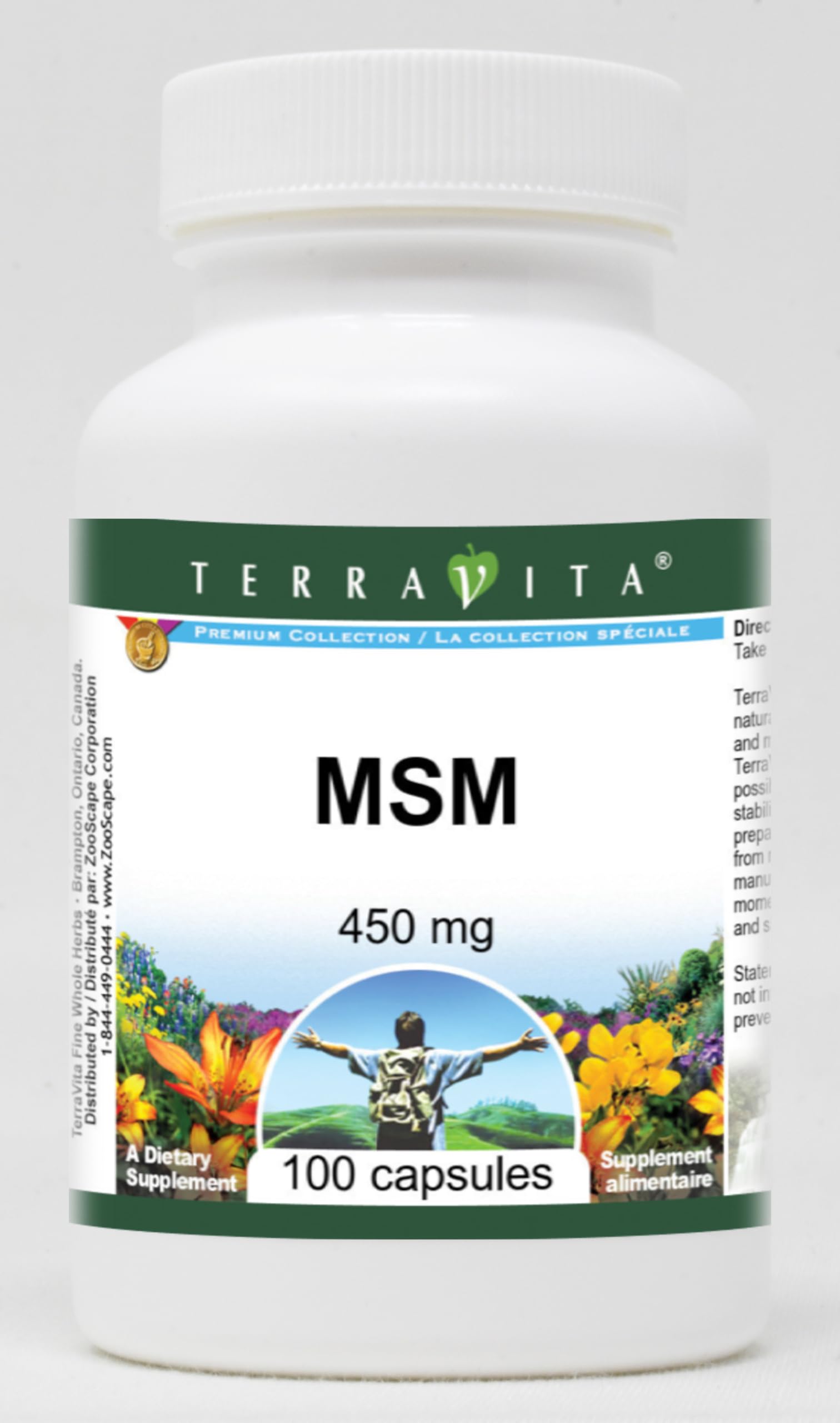 MSM - 450 mg (100 Capsules, ZIN: 510649) - 3 Pack Terravita buy supplements canada
