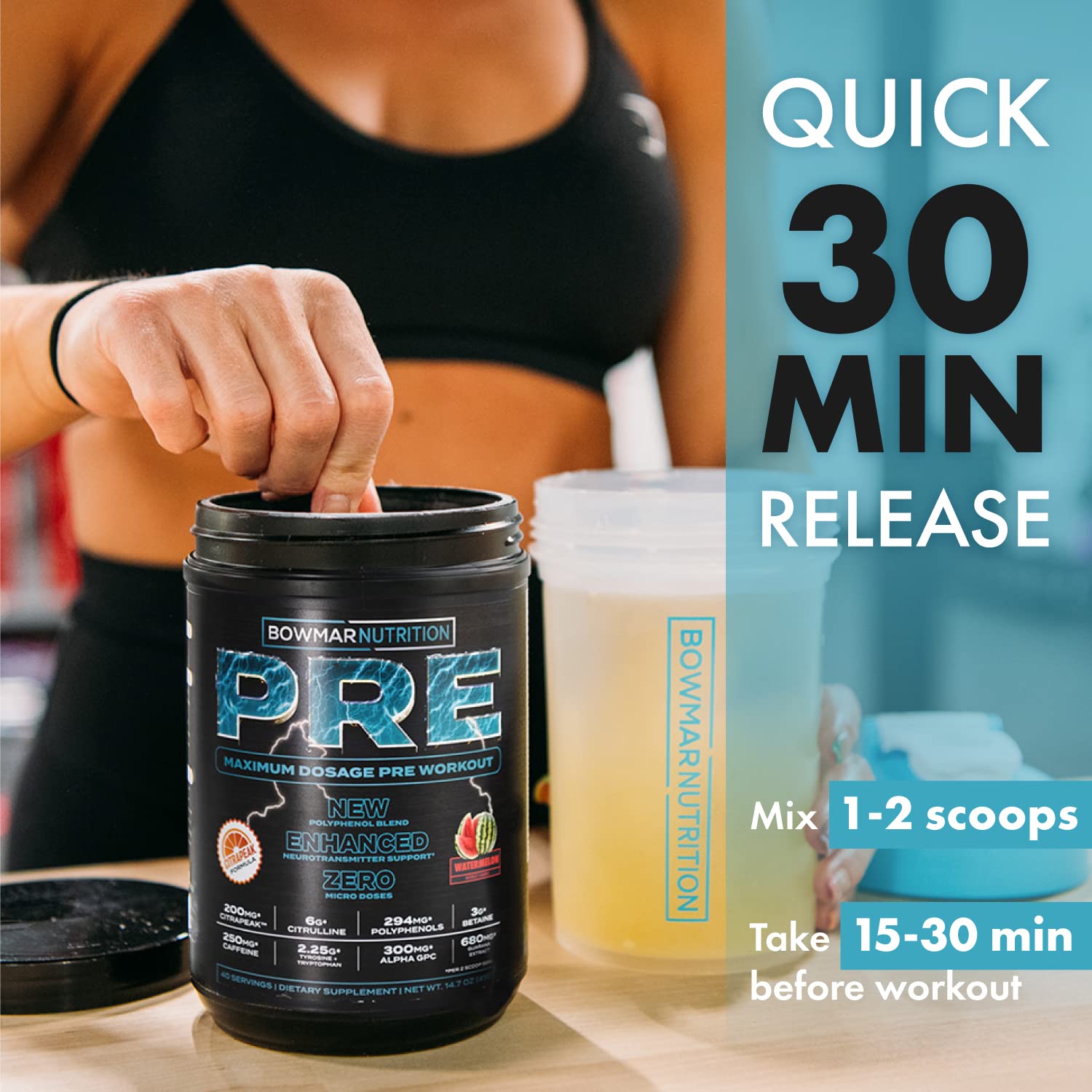 Bowmar Nutrition Pre Workout with Stimulants, Pre Workout Powder, Pump Supplement BOWMAR NUTRITION buy supplements canada