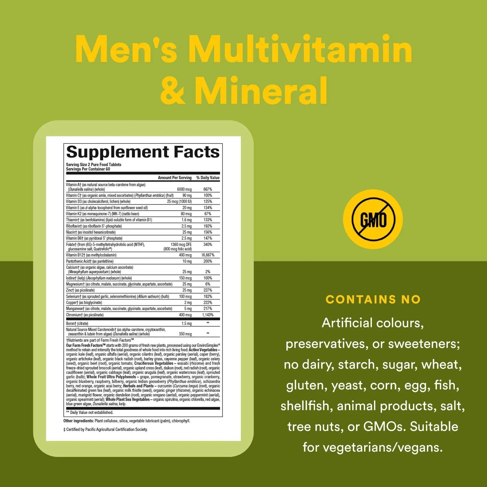 Natural Factors Whole Earth & Sea Men's Multivitamin s& Mineral, 1 Serving Contains Nutrition Equivalent to ½ lb of Veggies, 120 Tablets Natural Factors buy supplements canada