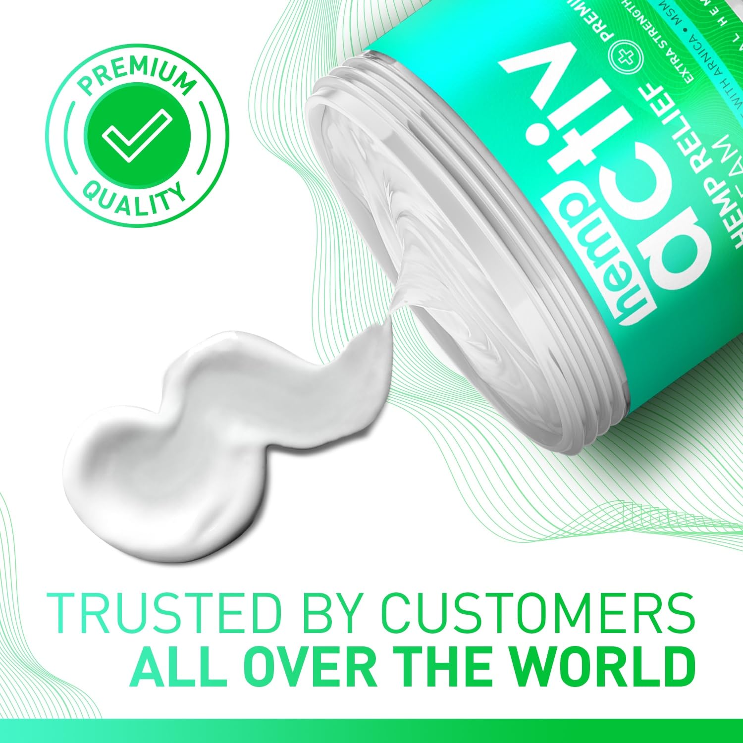 HEMPACTIV Cooling Hemp Cream – Menthol, MSM & Arnica – Fast-Absorbing, Non-Greasy Formula for Muscles & Joints – 4oz Best-Value Size HEMPACTIV buy supplements canada