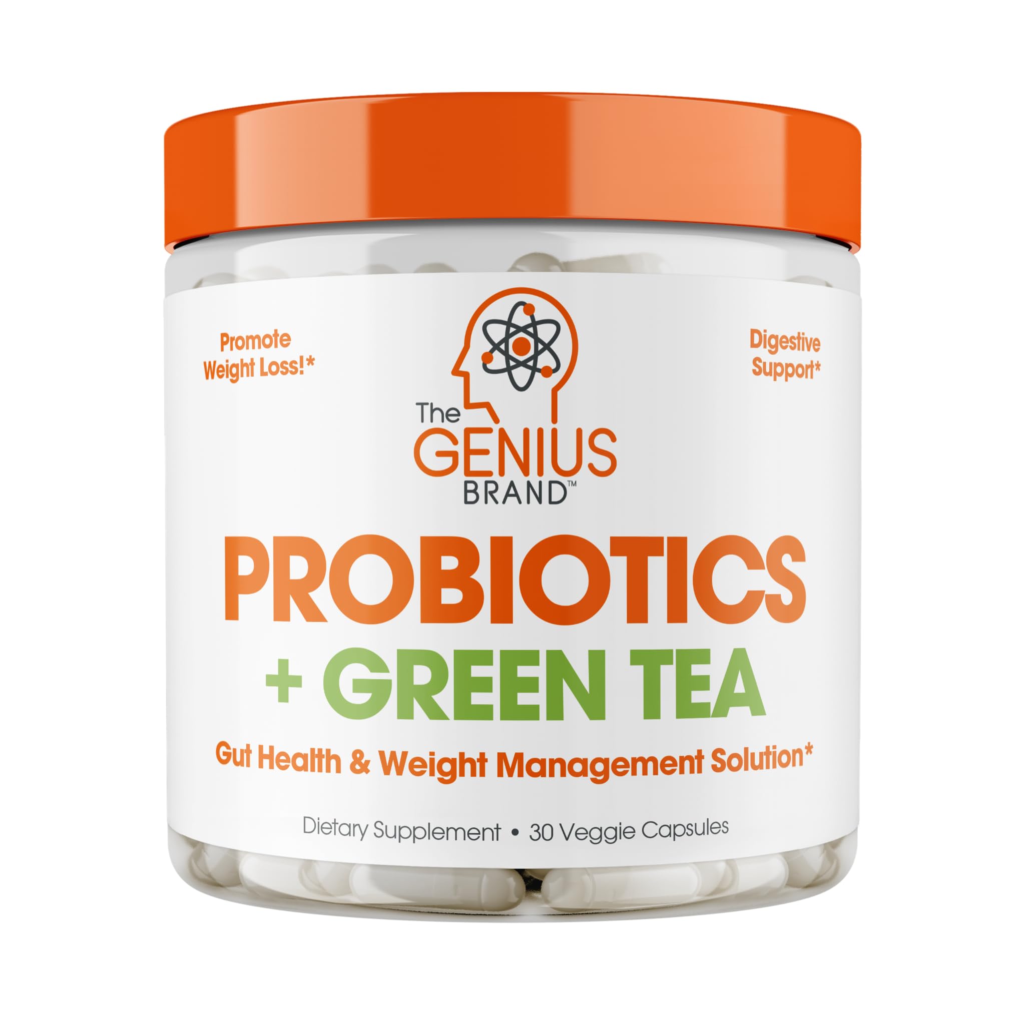 Genius Probiotics for Weight Loss with Green Tea Extract - Fat Burner Supplement & Digestive The Genius Brand buy supplements canada