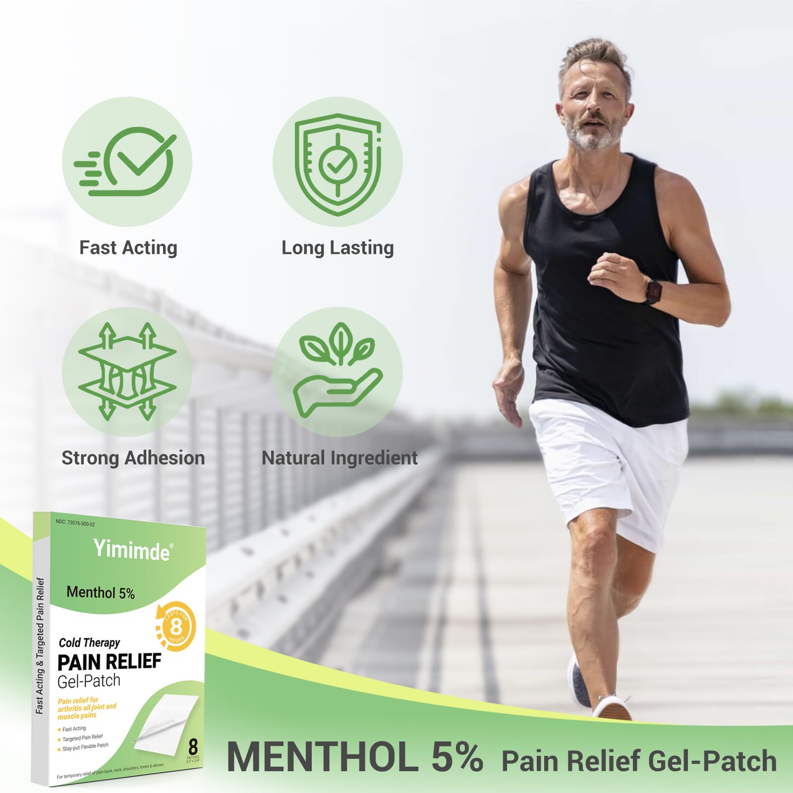 yimimde Menthol 5% Pain Relief Patches - 32 Count Maximum Strength Pain Relief Patches for Back Pain, Joint & Muscle Soreness - Fast Acting, Long-Lasting yimimde buy supplements canada