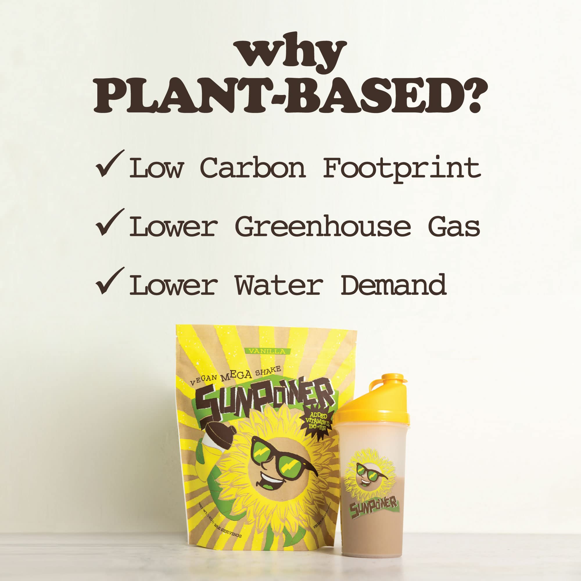 SunPower Vegan Protein Powder - 21g Plant Protein per Serving - Pea, Sunflower SunPower buy supplements canada