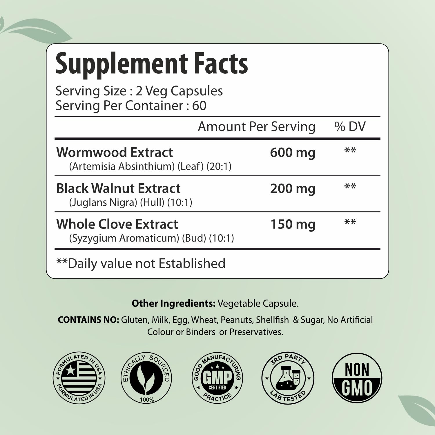 ForestVibe Wormwood Complex with Black Walnut & Clove, 3-in-1 Herbal Blend, Sweet Wormwood Extract Capsules, 120 Vegan Capsules, 2 Month Supply, Non-GMO & Gluten Free Supplement ForestVibe buy supplements canada