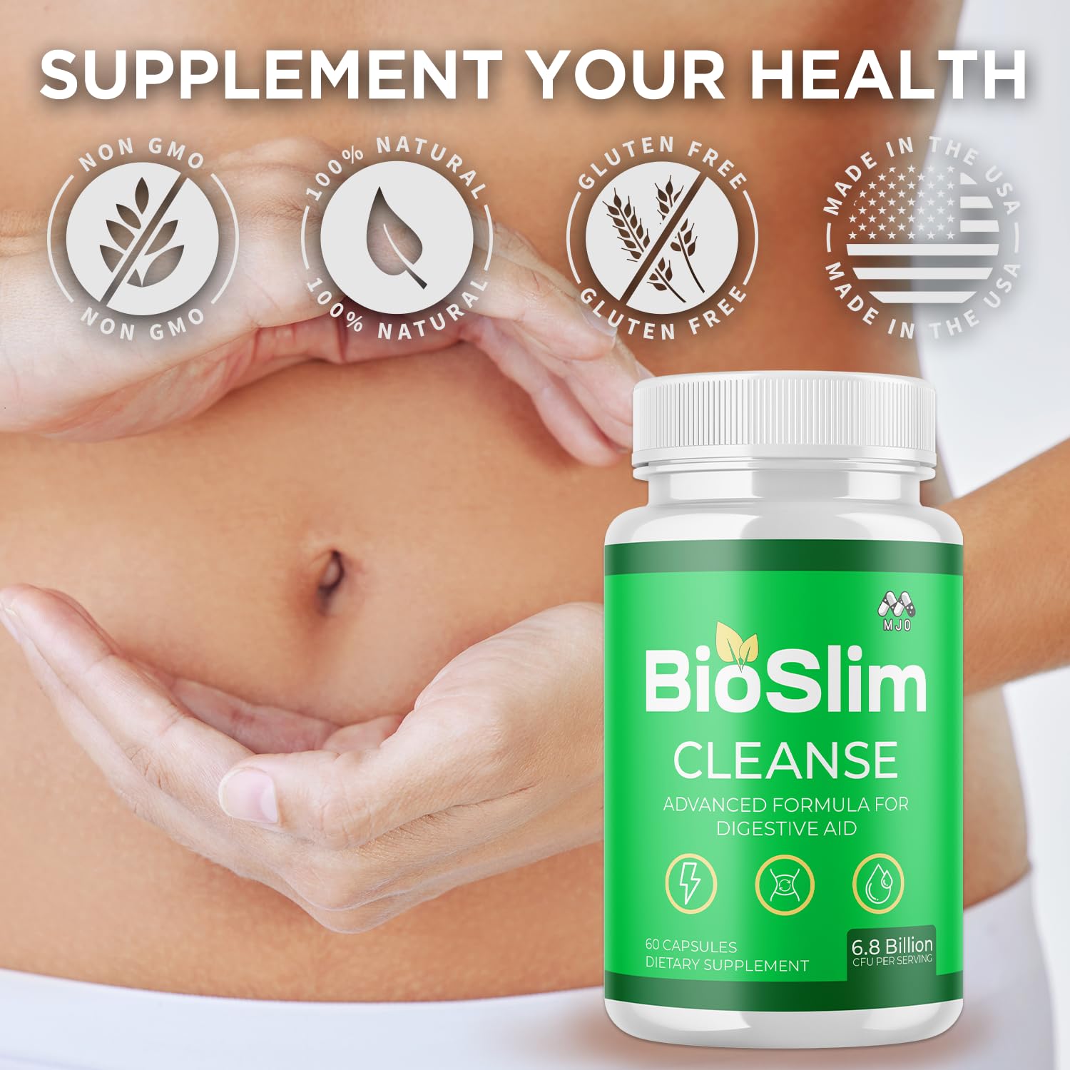 (3 Pack) Bioslim Cleanse Capsules, Official Bioslim Cleanse Supplement Pills with All Natural Ingredients, Advanced Active Health Lifestyle Formula with Premium Vitamins for Women & Men (180 Capsules) MJO buy supplements canada