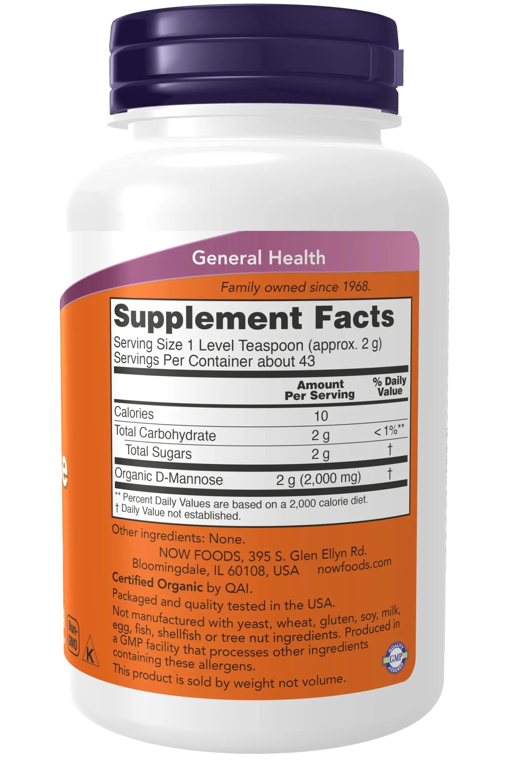 NOW Foods, D-Mannose Pure Powder, 3 oz (85 g) NOW Foods buy supplements canada