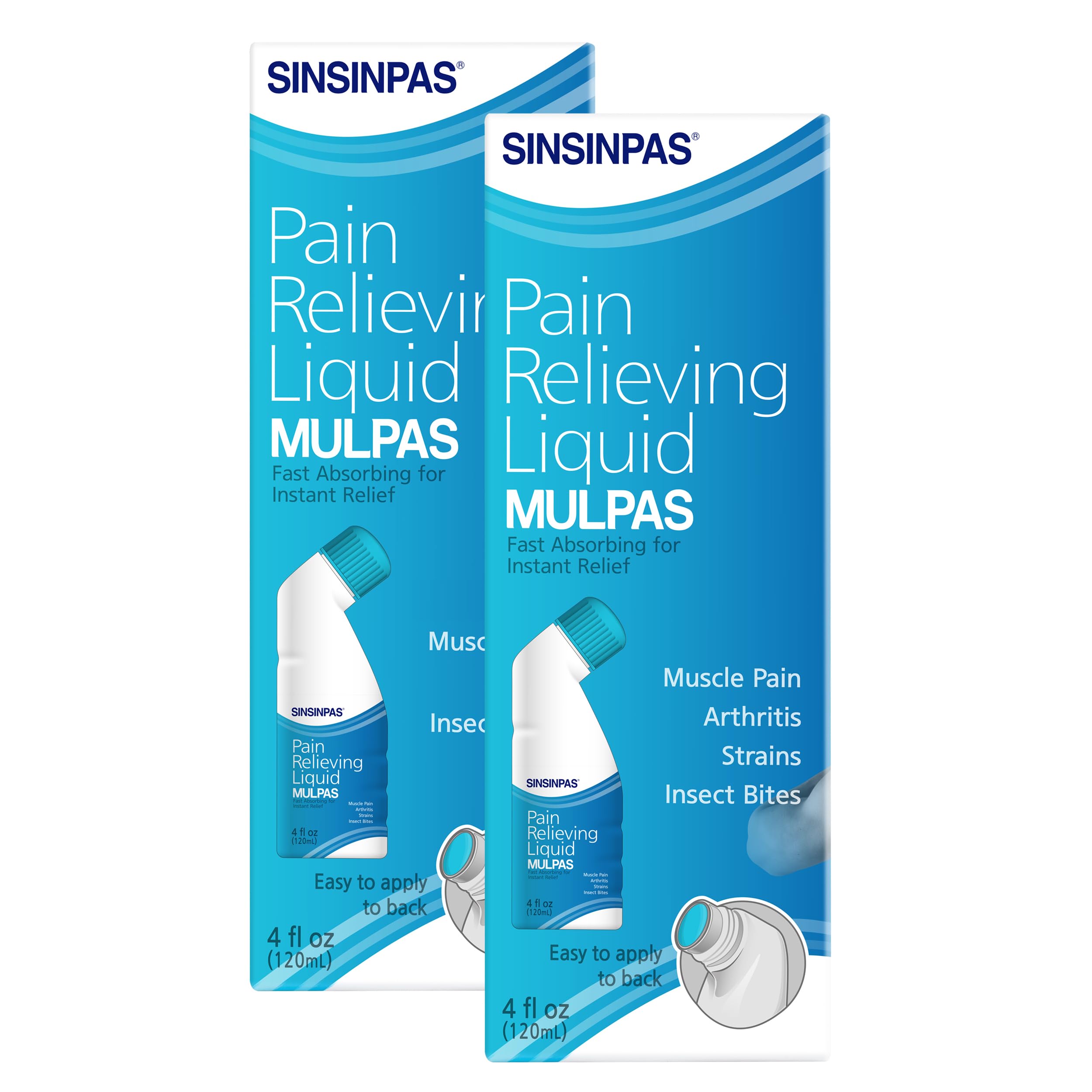 SINSINPAS Pain Relieving Liquid - MULPAS 2 Pack (Total 8 fl oz) SINSINPAS buy supplements canada