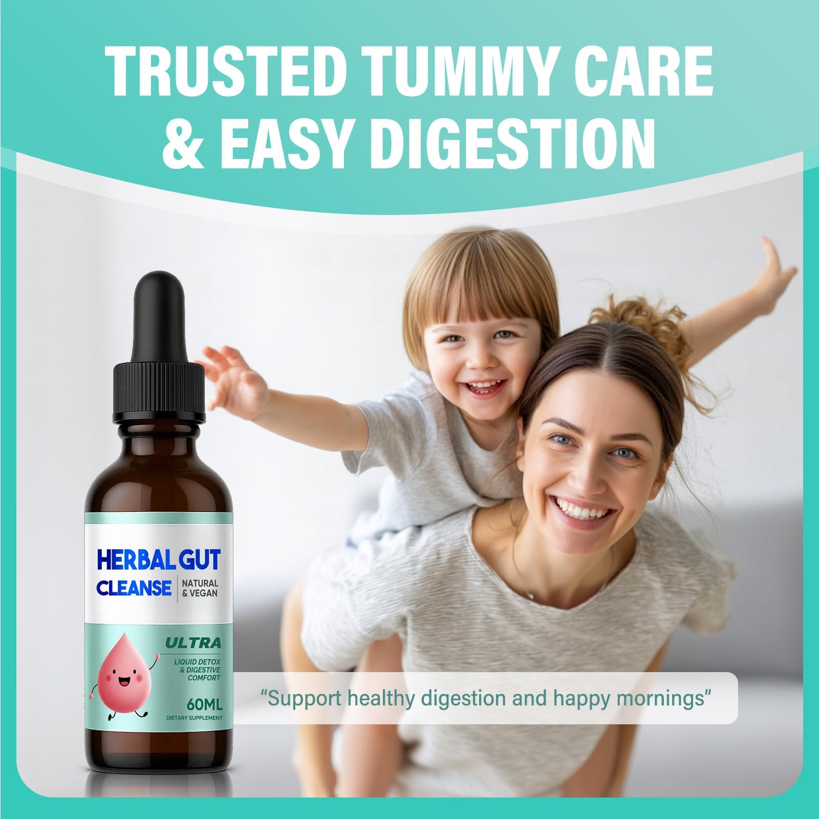 Kids Herbal Gut Cleanse Drops, Parasite Cleanse for Humans Liquid with Wormwood, Black Walnut & Probiotics, Supports Digestive & Overall Gut Health for Children (2 oz) HerbX buy supplements canada