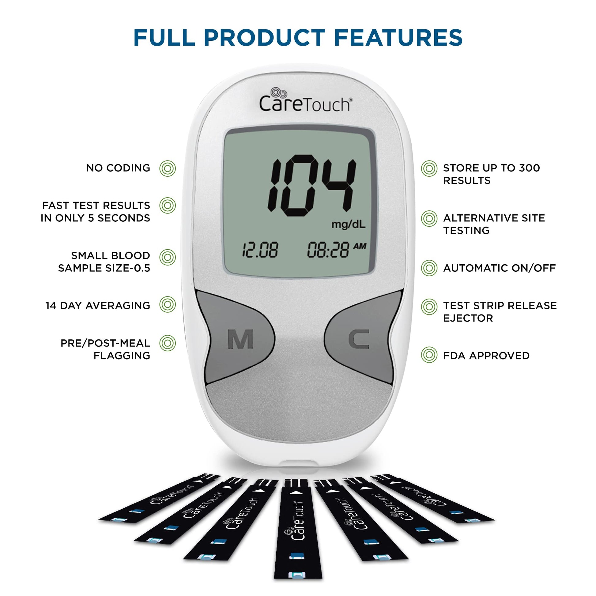 Care Touch Blood Glucose Meter Kit - Diabetes Testing Kit with Glucometer Care Touch buy supplements canada