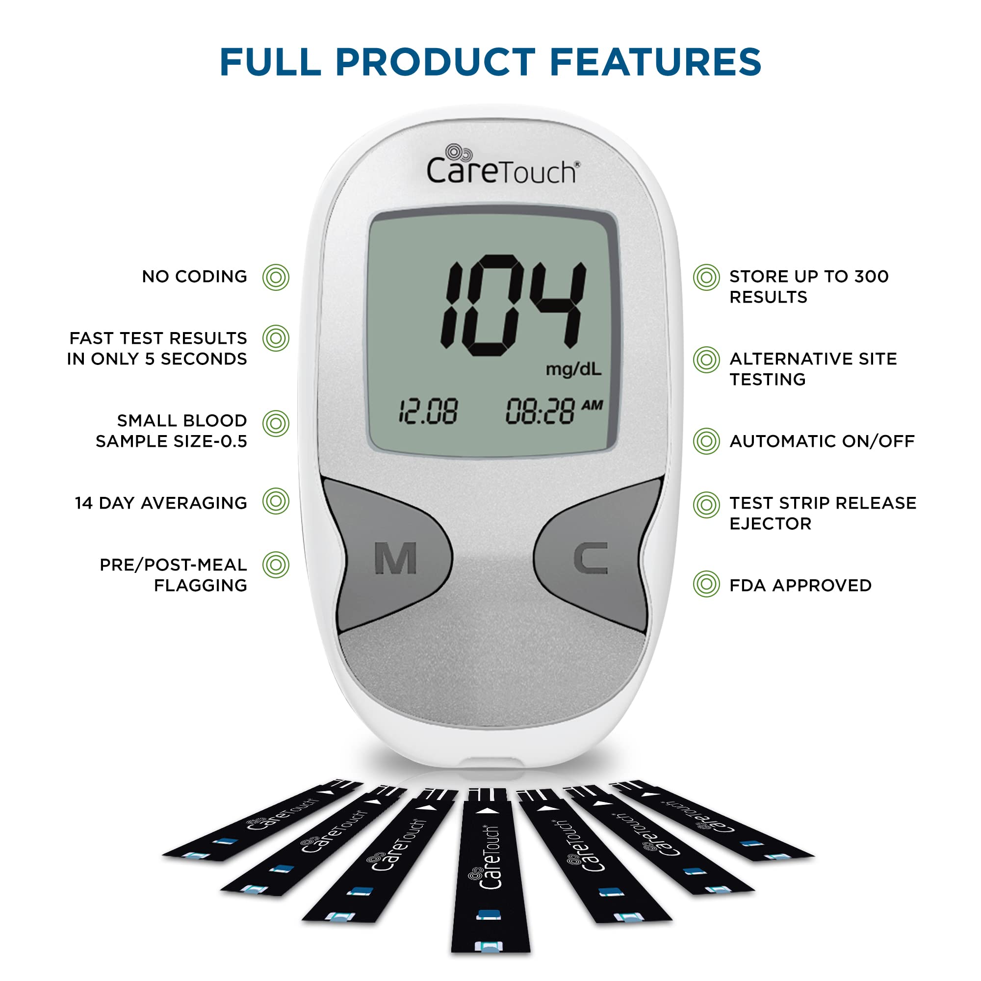 Care Touch Blood Glucose Meter Kit - Diabetes Testing Kit with Glucometer Care Touch buy supplements canada