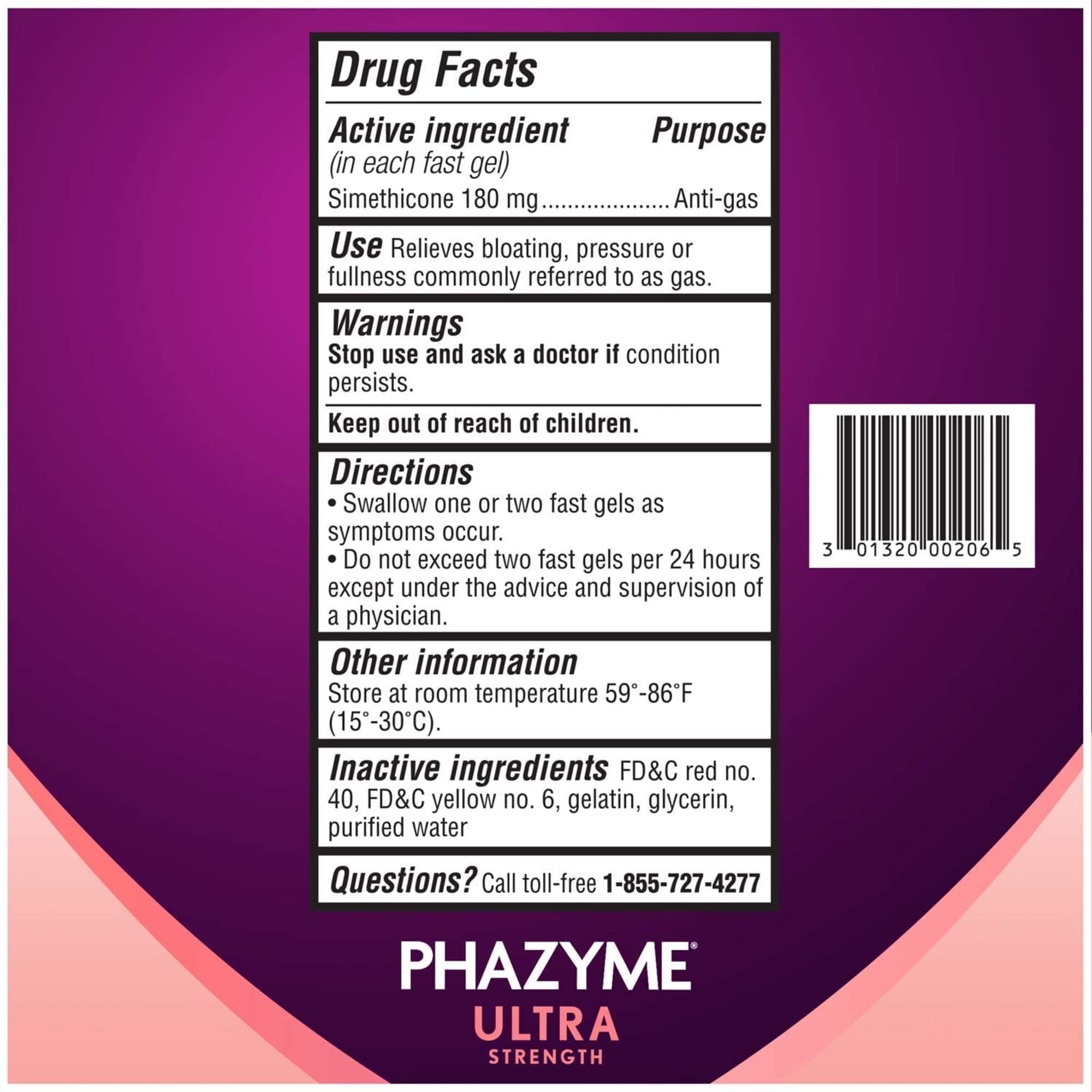 Phazyme Ultra Strength Gas & Bloating Relief, Works in Minutes, 12 Fast Gels, 3 Pack Phazyme buy supplements canada