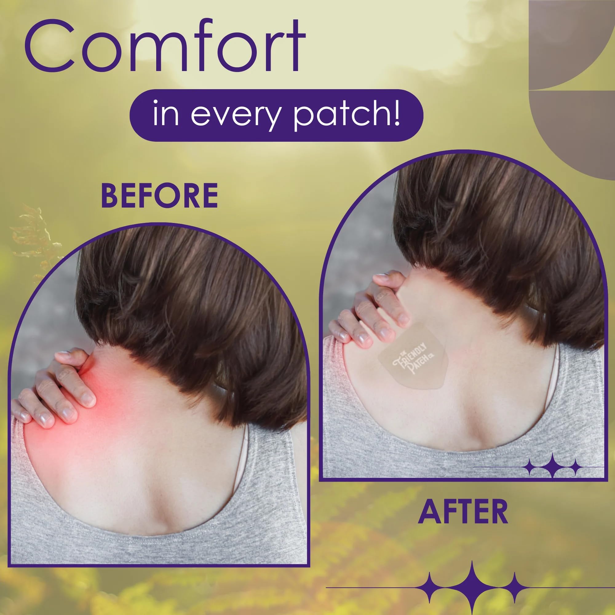 Relief Day Patch - Arnica, White Willow Bark, Saffron & Peppermint for Soreness and discomfort for Women and Men The Friendly Patch CO. buy supplements canada
