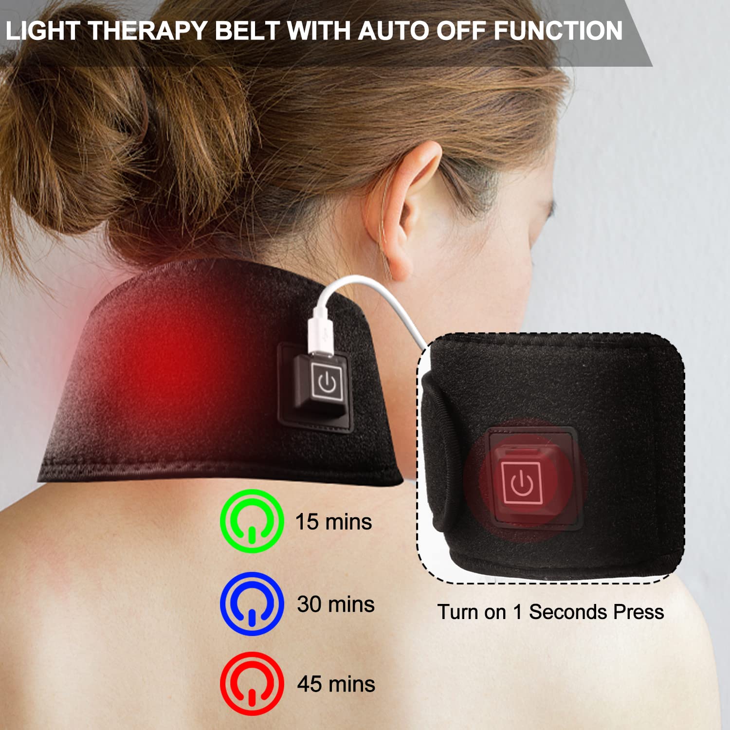 Red Light Therapy Belt for Neck, Infrared Light Therapy Flexible Wearable Wrap Pad LitePow buy supplements canada