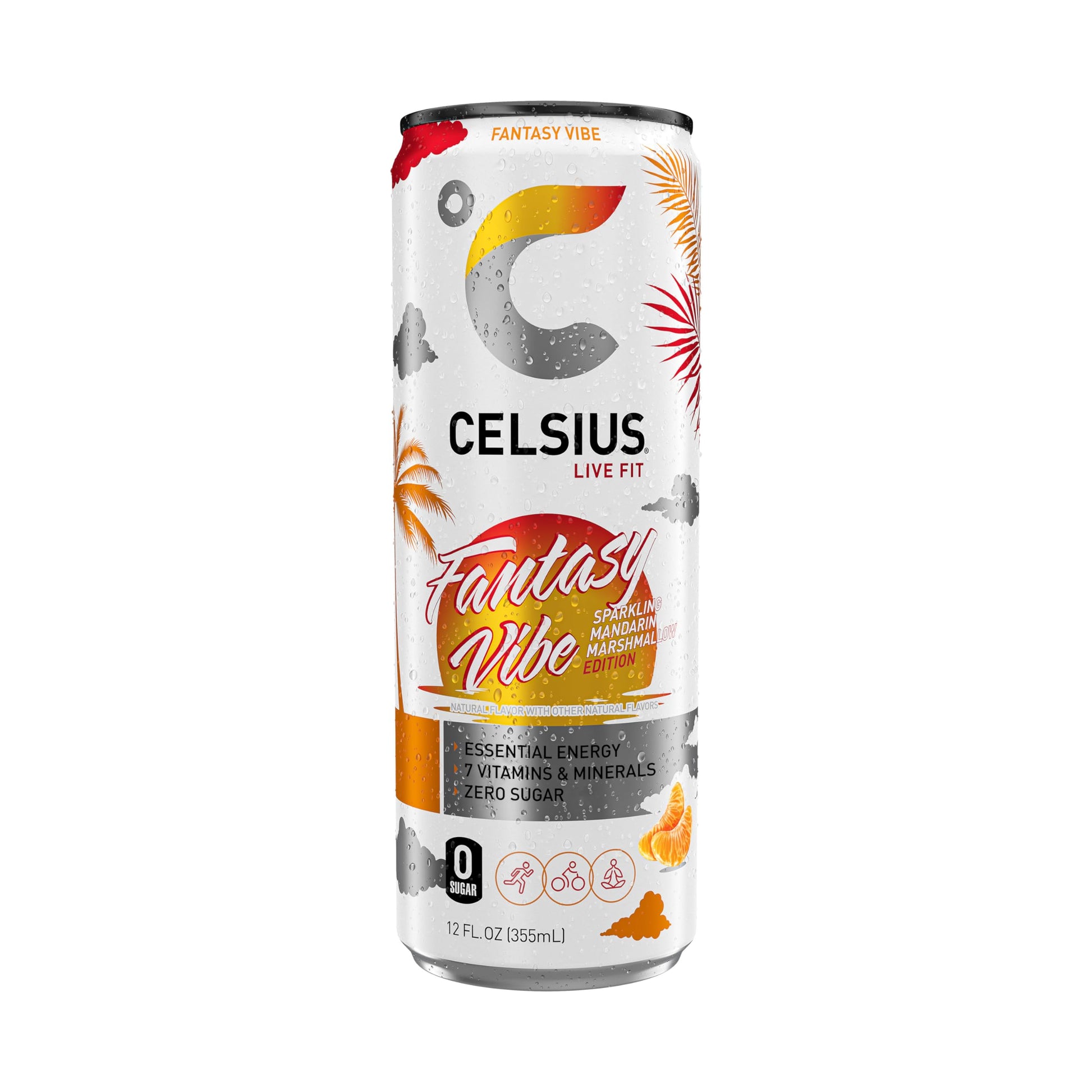 CELSIUS Sparkling Fantasy Vibe, Functional Essential Energy Drink, 12 Fl Oz (Pack of 12) CELSIUS buy supplements canada