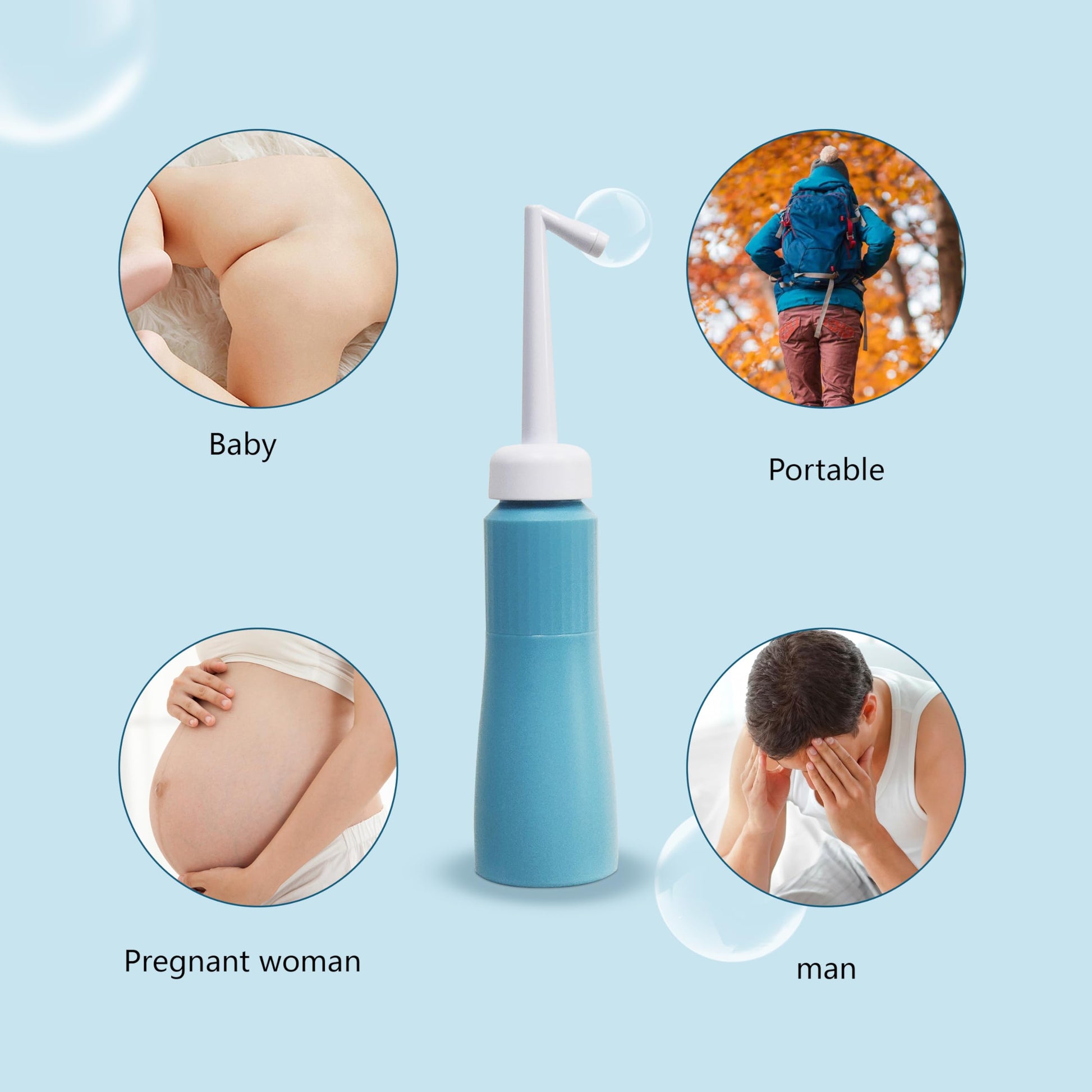 Portable 11.8 Oz Bidet, Feminine Care Irrigator, Retractable Nozzle Travel Bidet with 60° Elbow XYJunTech buy supplements canada