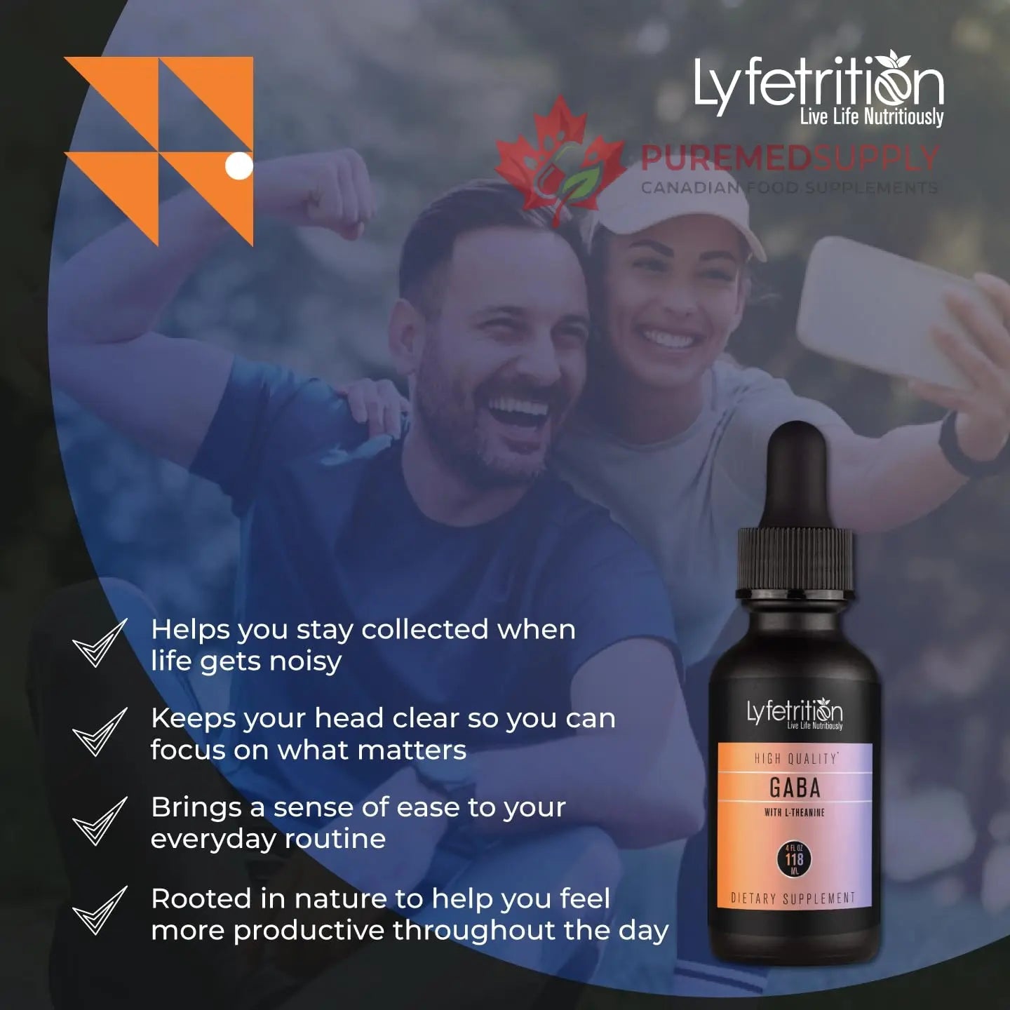 Lyfetrition GABA with L-Theanine, Ginkgo Biloba (Salisburia biloba) Extract, Organic Peruvian MACA Root (Lepidium meyenii) Extract, 118 ml, 4 FL Oz Liquid, 220 Servings, Made in USA, Quick Absorption Lyfetrition buy supplements canada