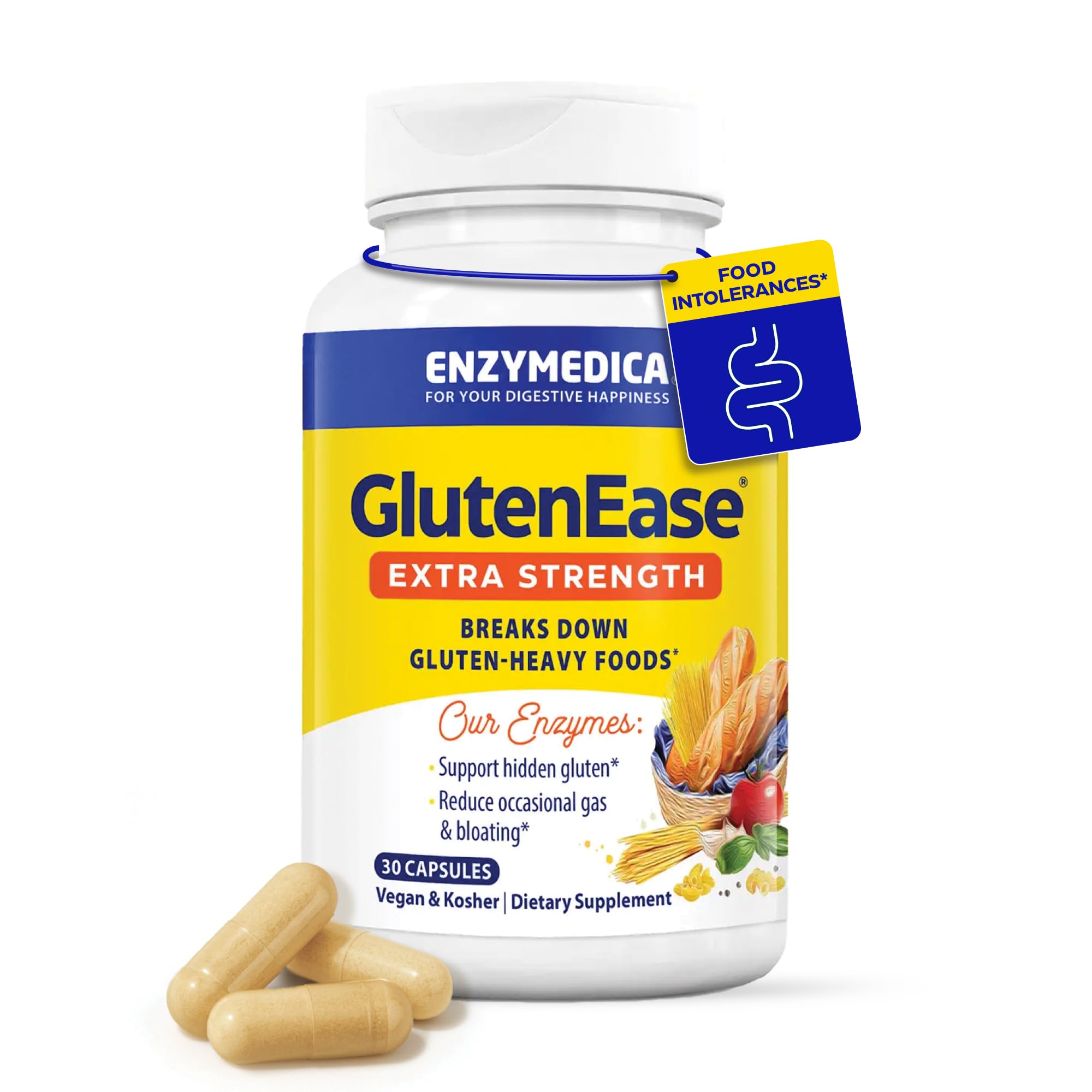 Enzymedica - GlutenEase Extra Strength, Complete Gluten & Casein Formula with Digestive Enzymes + DPP-IV, 30 Capsules Enzymedica buy supplements canada