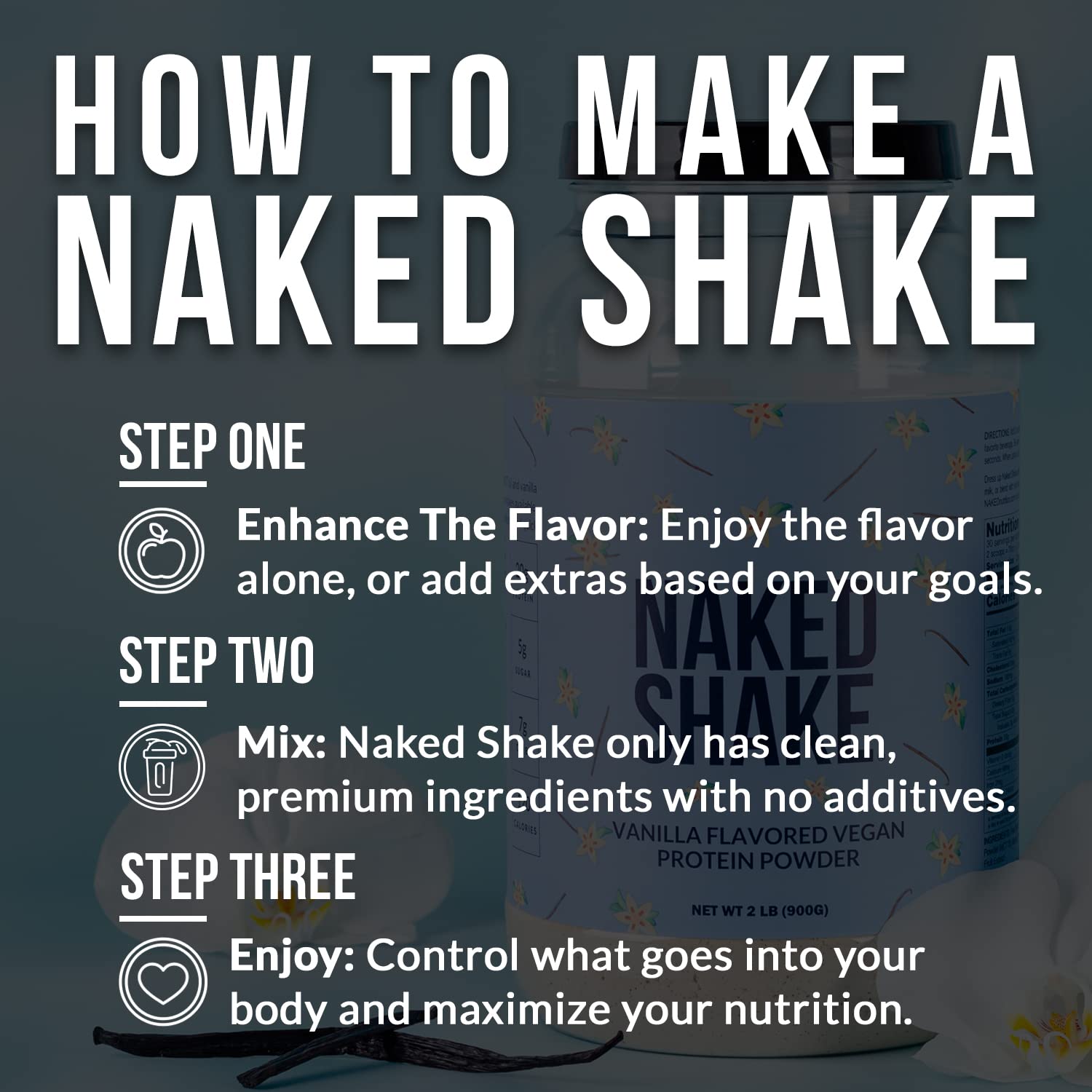NAKED nutrition Naked Shake - Vanilla Protein Powder - Plant Based Protein Shake NAKED buy supplements canada