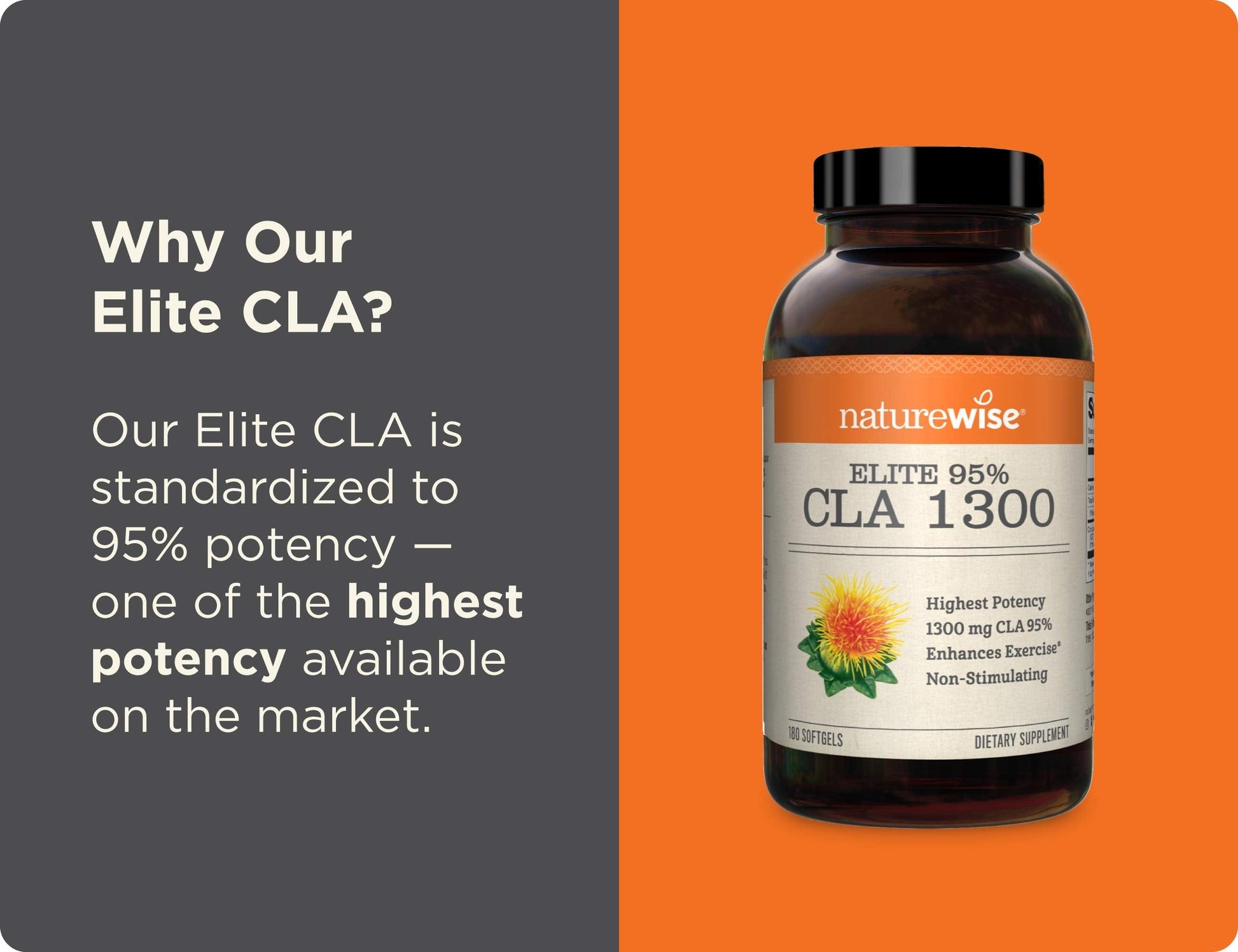 NatureWise Elite CLA 1300 Maximum Potency, 95% CLA Safflower Oil Workout Supplement NatureWise buy supplements canada