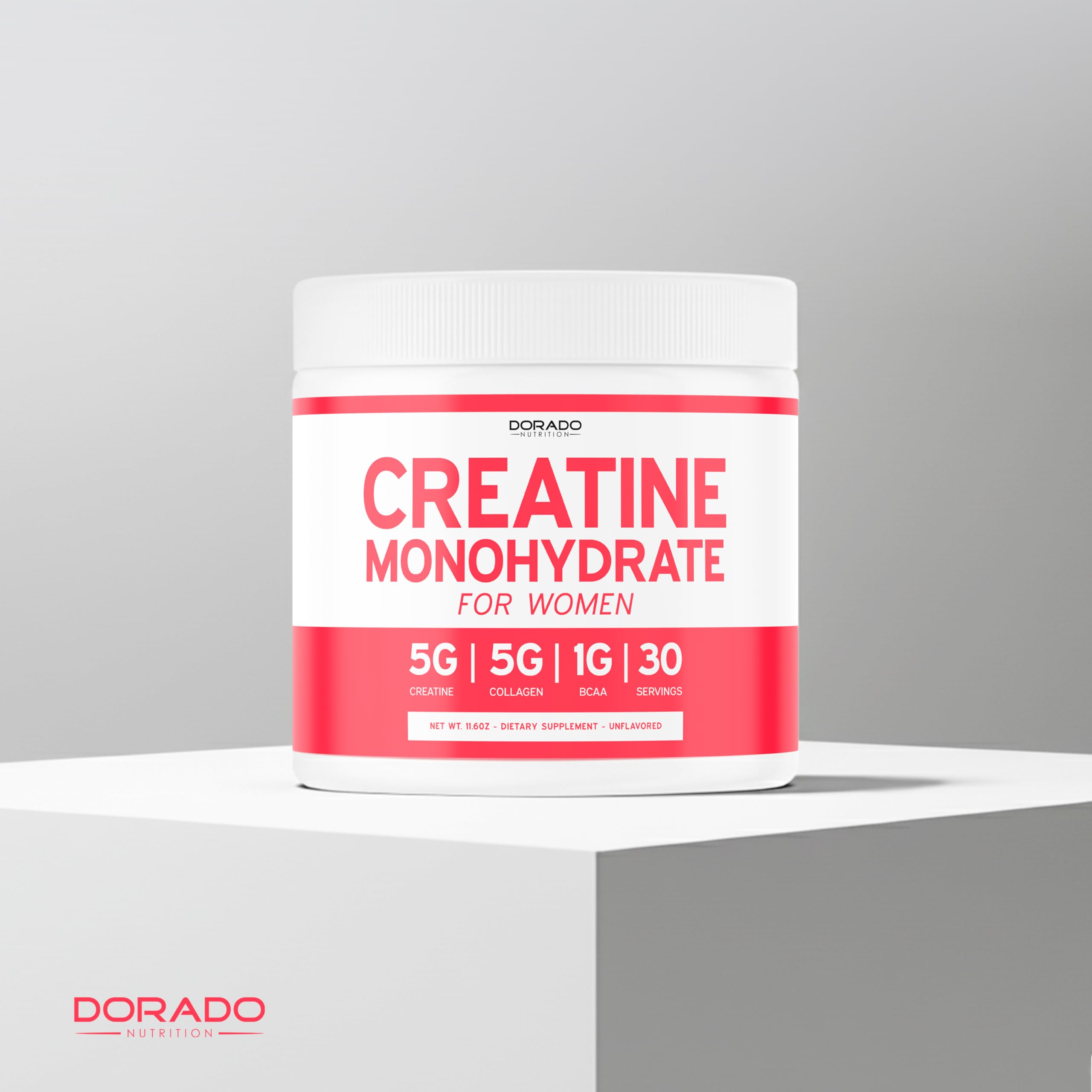 Creatine for Women | Creatine Monohydrate Powder 5G + 5000mg Collagen + 1000mg BCAA 2:1:1 Powder (30 Serving) Support Glutes, Lean Muscles, Recovery, Energy & Stamina Non-GMO, Gluten Free - USA Made DORADO NUTRITION buy supplements canada