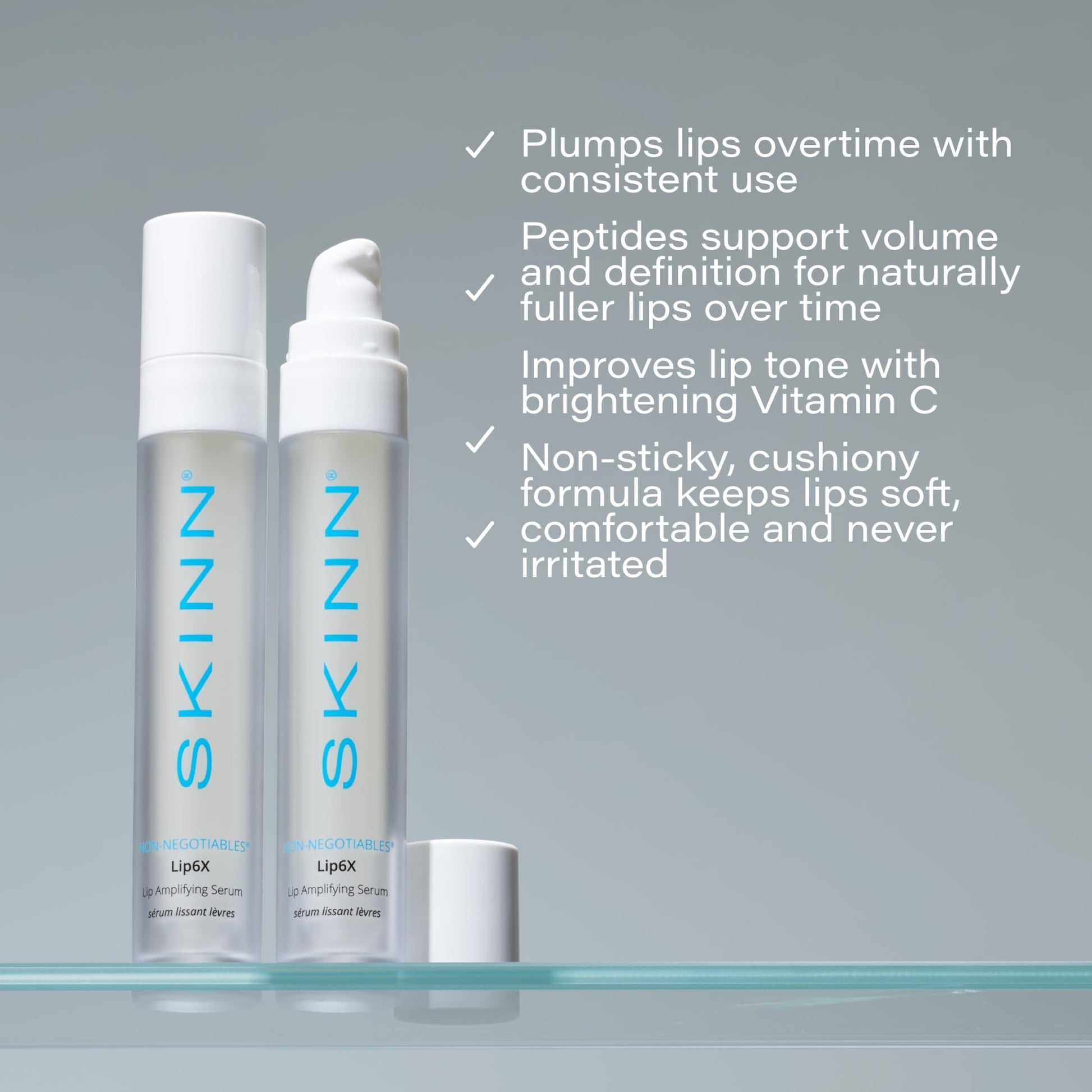 SKINN Lip Amplifying Serum, Lip6X with Peptides - Deep Moisturizing Serum Plumps, Hydrates & Smooths Lips & Boosts Collagen Production - Lip Care Products for Women SKINN buy supplements canada
