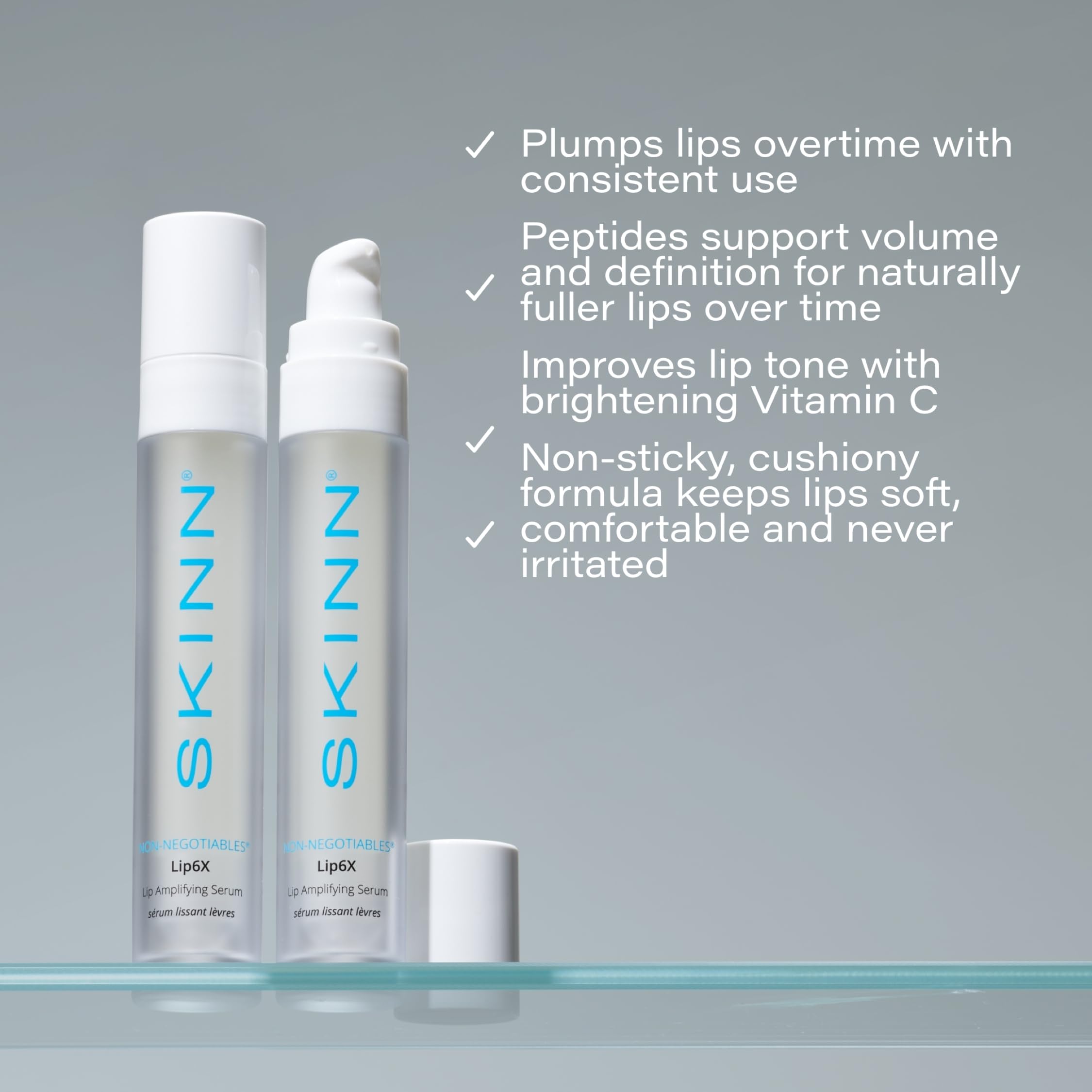 SKINN Lip Amplifying Serum, Lip6X with Peptides - Deep Moisturizing Serum Plumps, Hydrates & Smooths Lips & Boosts Collagen Production - Lip Care Products for Women SKINN buy supplements canada