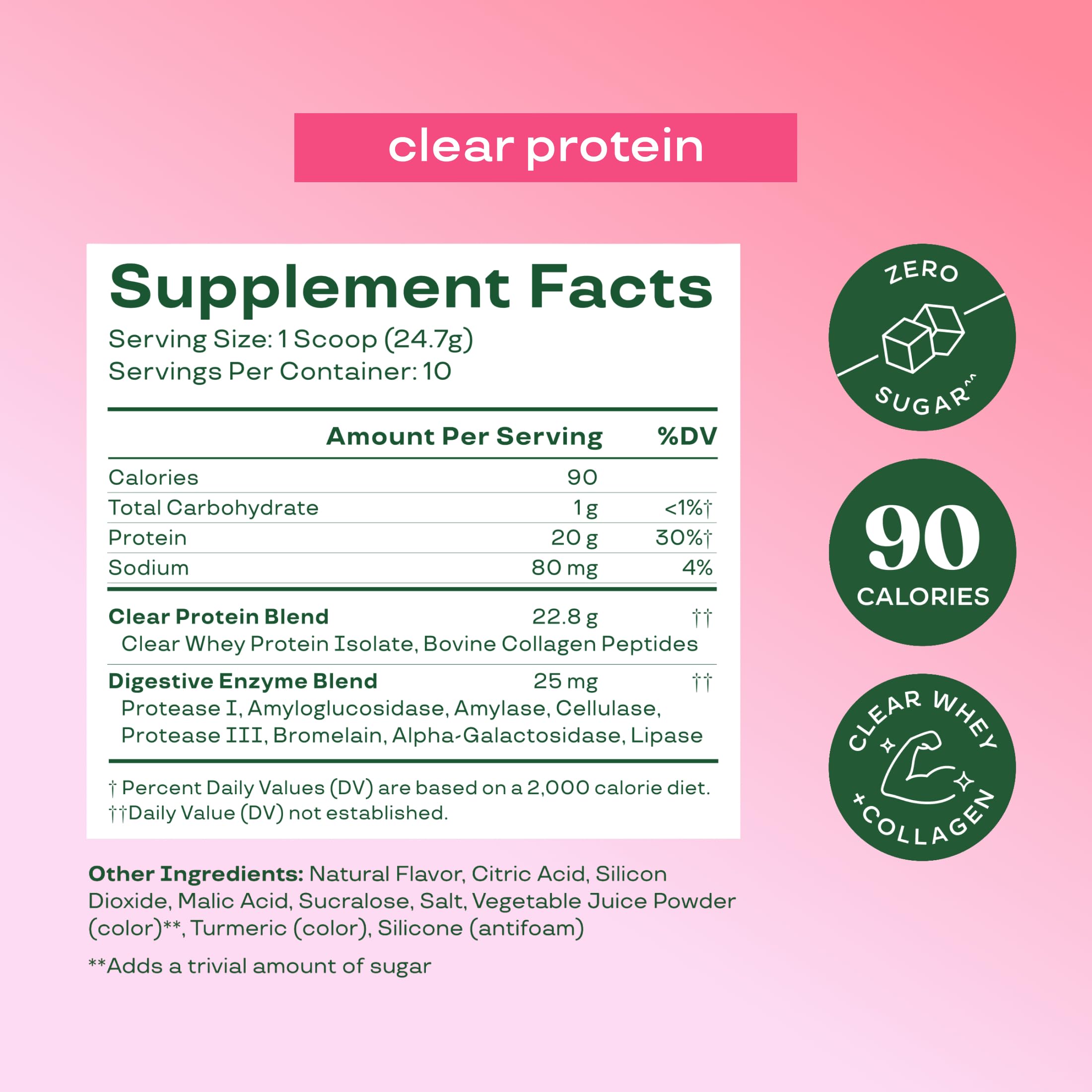Bloom Clear Protein, Whey Protein Isolate with Collagen Peptides and Digestive Enzymes, 20g Protein, Sugar Free Post Workout Drink Mix, 90 Calories, Bloom Nutrition buy supplements canada