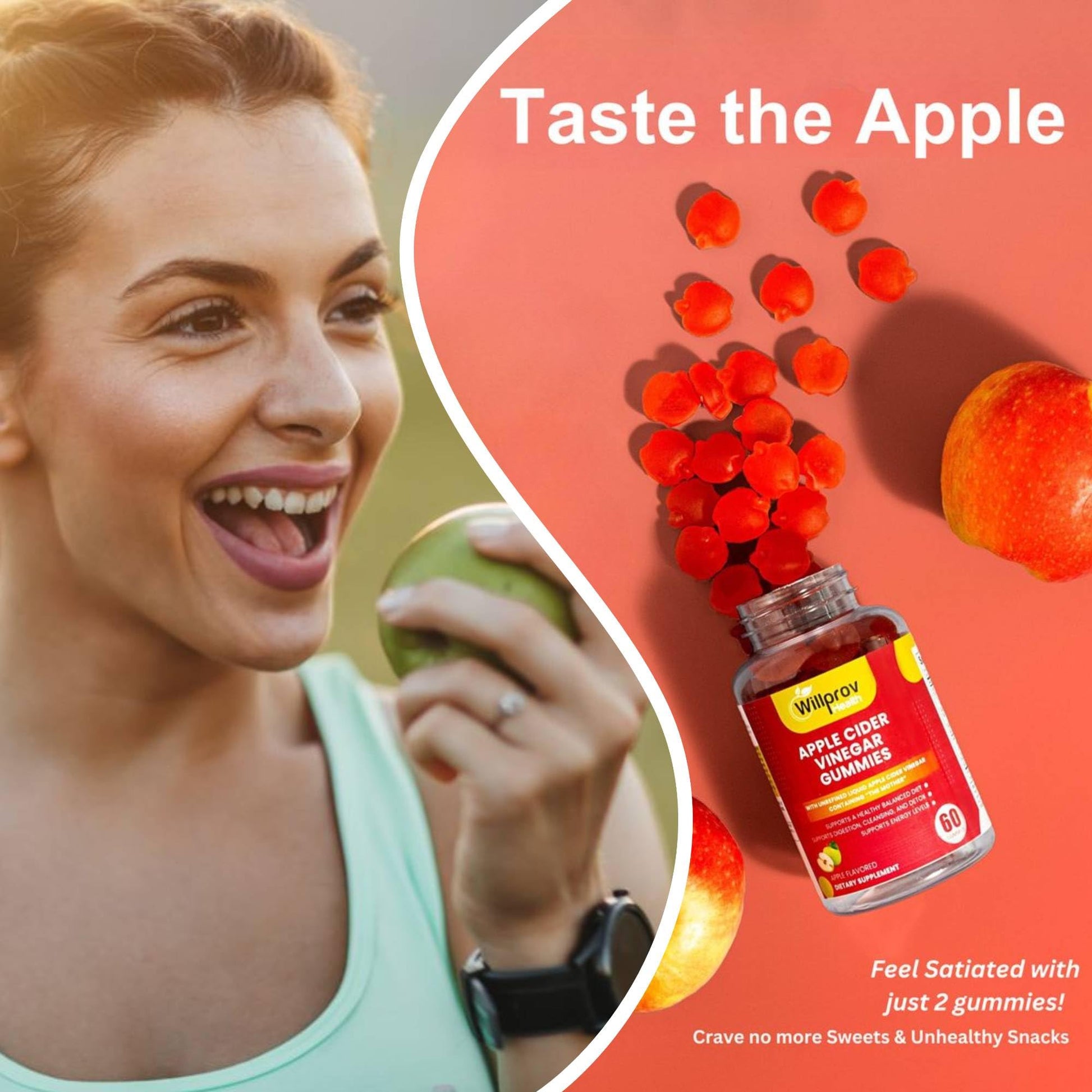 Willprov Health Apple Cider Vinegar Gummies - 1000mg ACV with Mother for Metabolism Willprov Health buy supplements canada