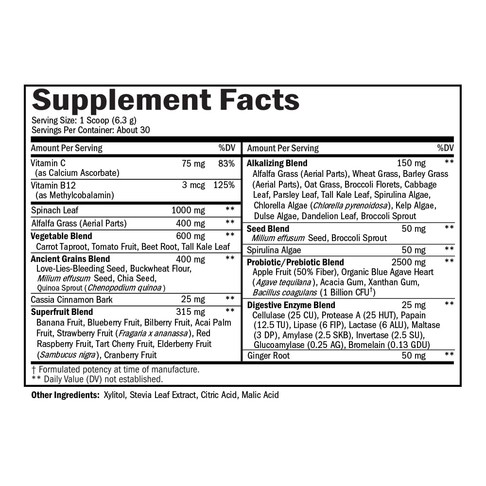 Super Greens Powder Superfood - Greens Powder with Probiotics Prebiotics Digestive BioSchwartz buy supplements canada